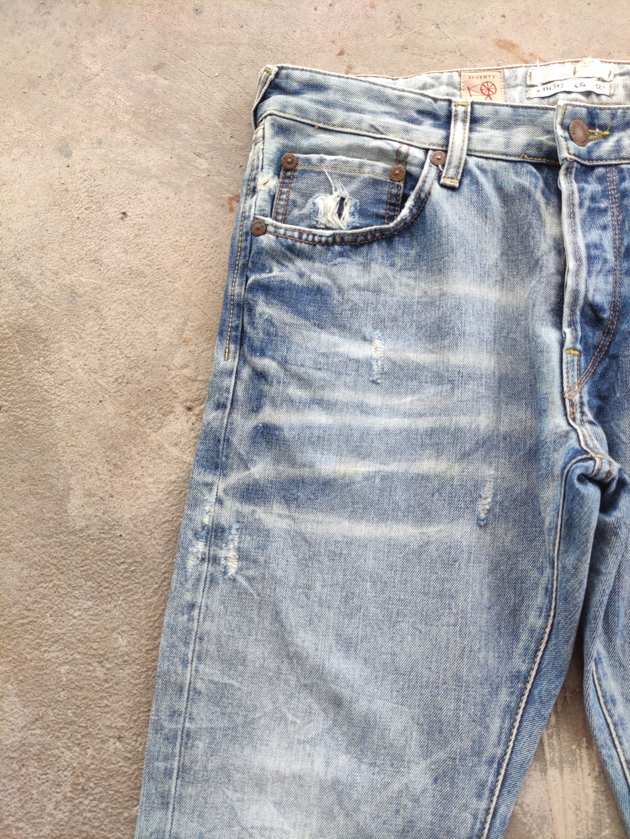 Pepe Jeans Vintage Pepe Jean London Button Distressed Faded Denim Size US 36 / EU 52 - 6 Thumbnail