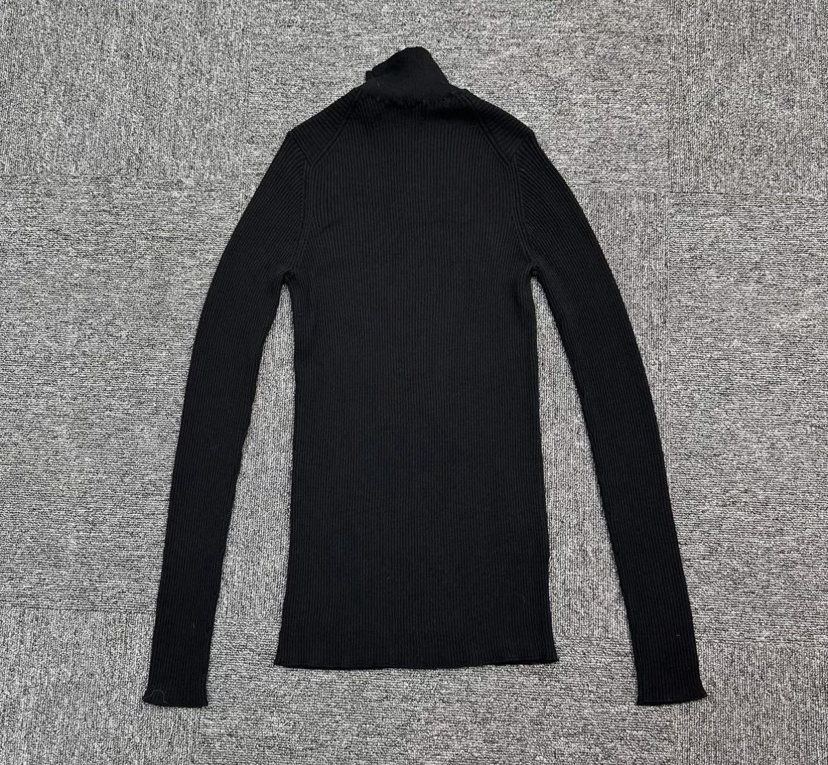 Prada Prada Black Stretch Knit Mock Neck Sweater K12 Size S / US 4 / IT 40 - 2 Thumbnail