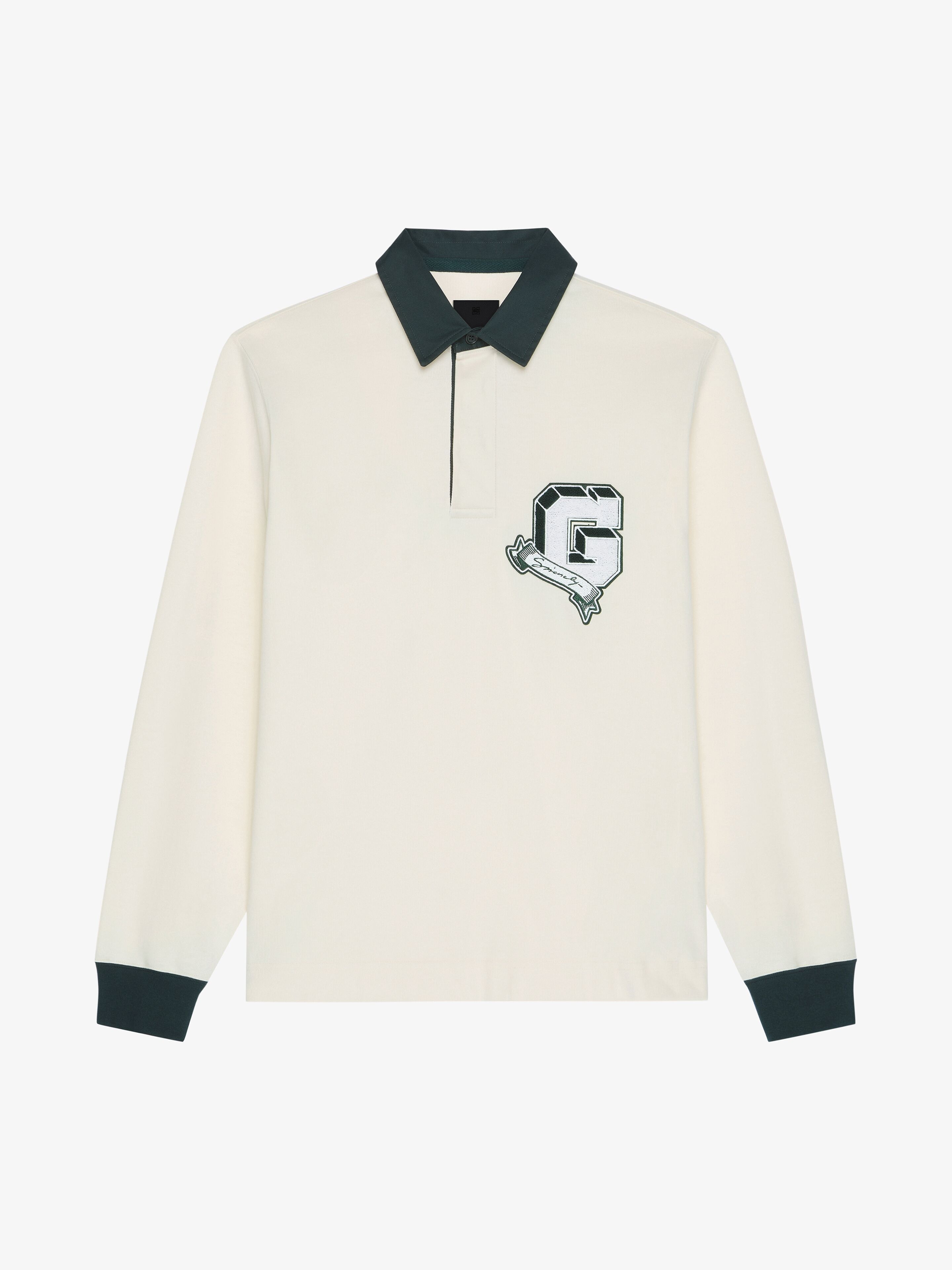 Givenchy oc11z0725 Polo Shirt in White/Green Size US S / EU 44-46 / 1 - 1 Thumbnail