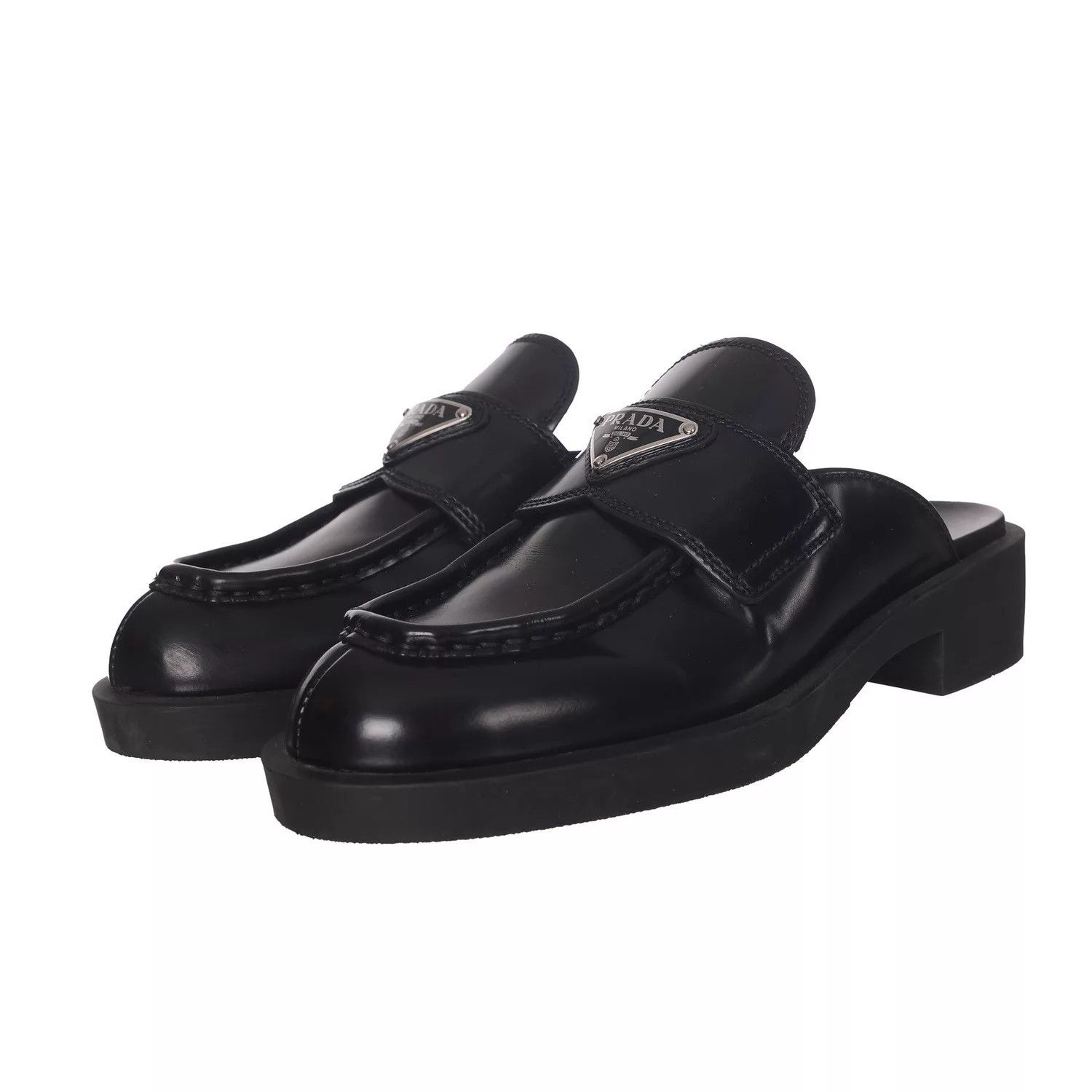 Prada Prada Triangle Logo Mule Slip-On Shoes 35 Size US 4.5 / IT 34.5 - 1 Thumbnail