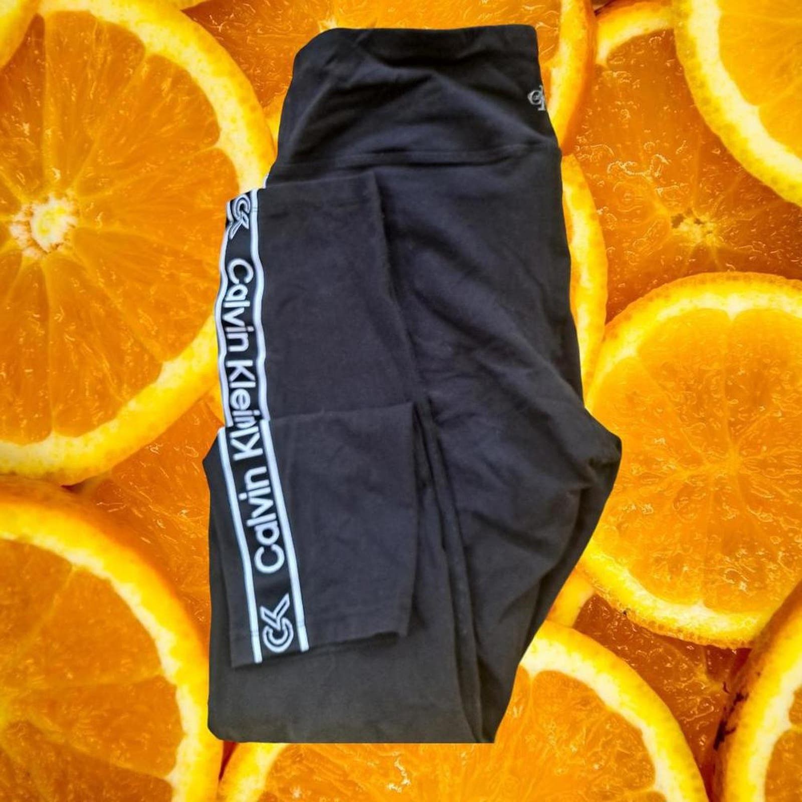 Calvin Klein Calvin Klein Black Leggings Calvin Klein Down‎ the Side Size 32" / US 10 / IT 46 - 1 Thumbnail