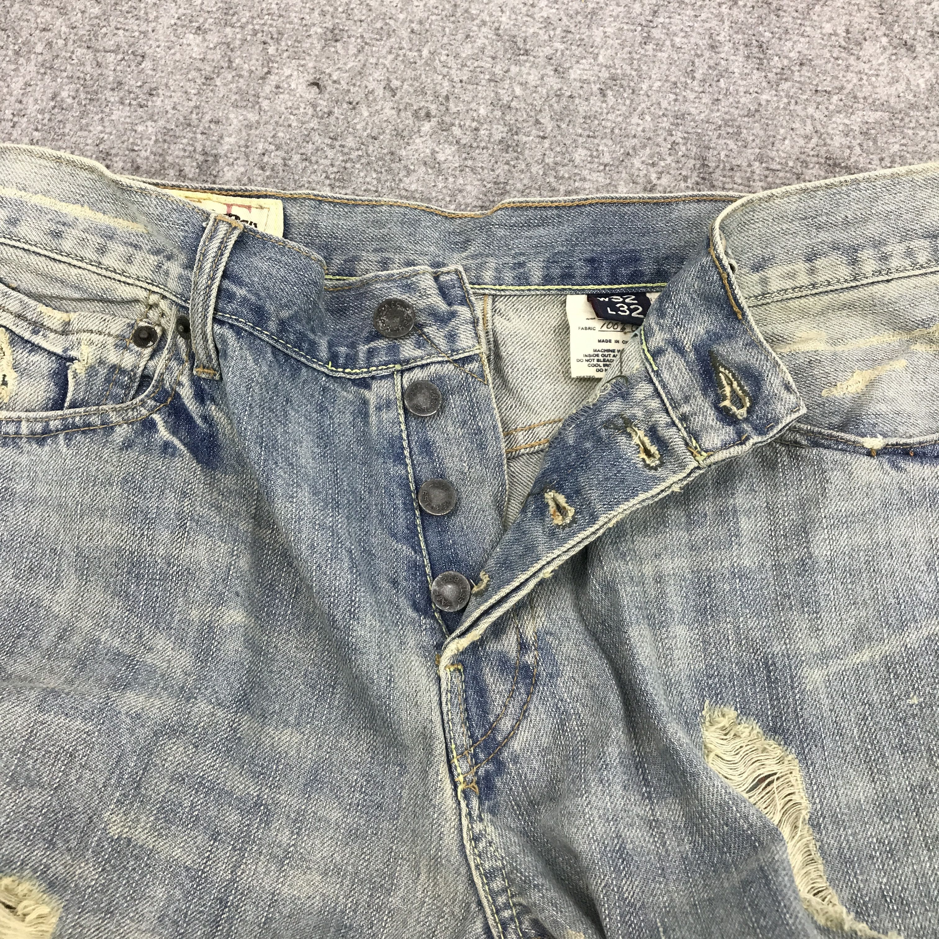 Abercrombie & Fitch × Japanese Brand Baggy Denim abercrrombie and fitch distressed pants Size US 32 / EU 48 - 3 Thumbnail