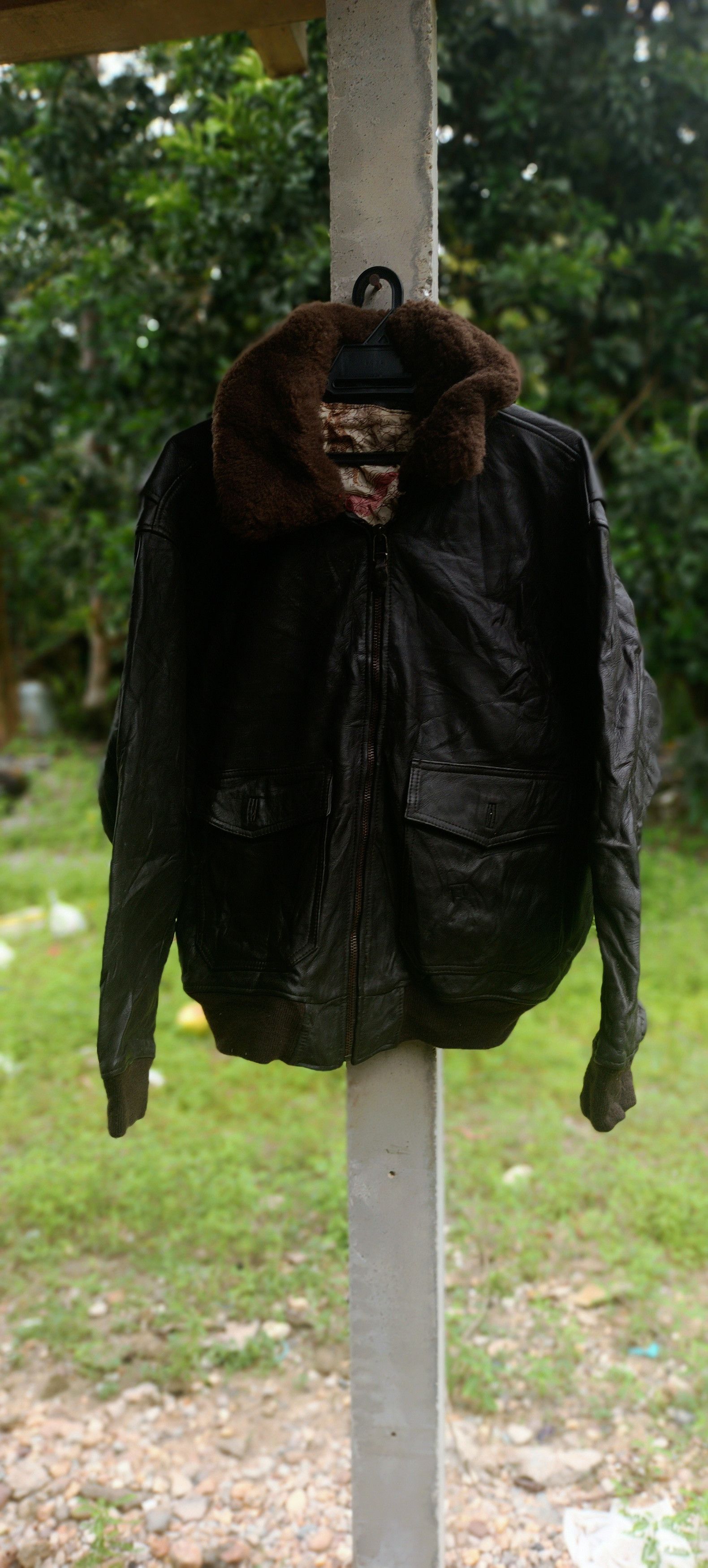 Japanese Brand Vintage🔥Inner Map Leather jacket Size US L / EU 52-54 / 3 - 1 Thumbnail