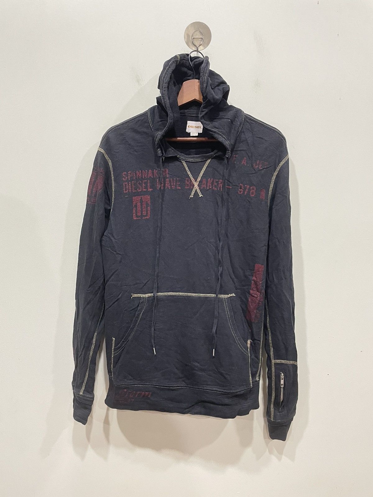 Designer × Diesel × Vintage Diesel Hoodies Size US XL / EU 56 / 4 - 1 Thumbnail