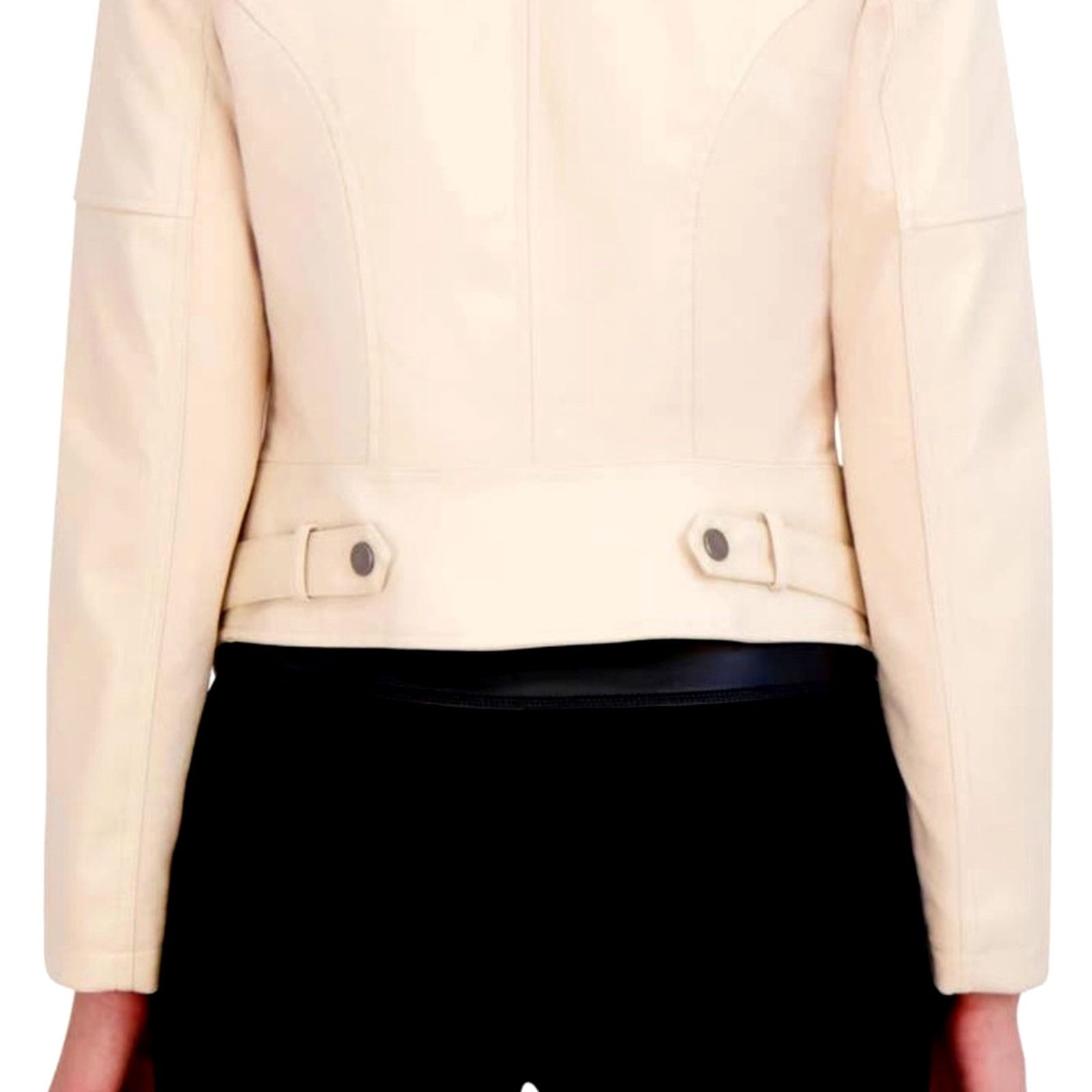 Other Ookie & Lala Faux Leather Mix Quilt Drape Jacket - Stone - M Size M / US 6-8 / IT 42-44 - 5 Thumbnail