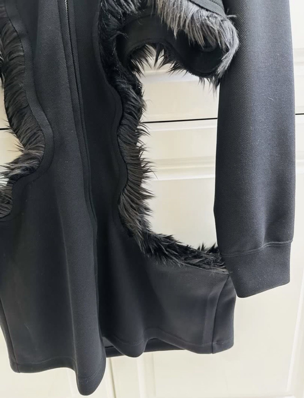 Comme des Garcons × Comme des Garcons Homme Plus comme des garçons Homme plus fur cut out hoodie runway Size 48R - 8 Thumbnail