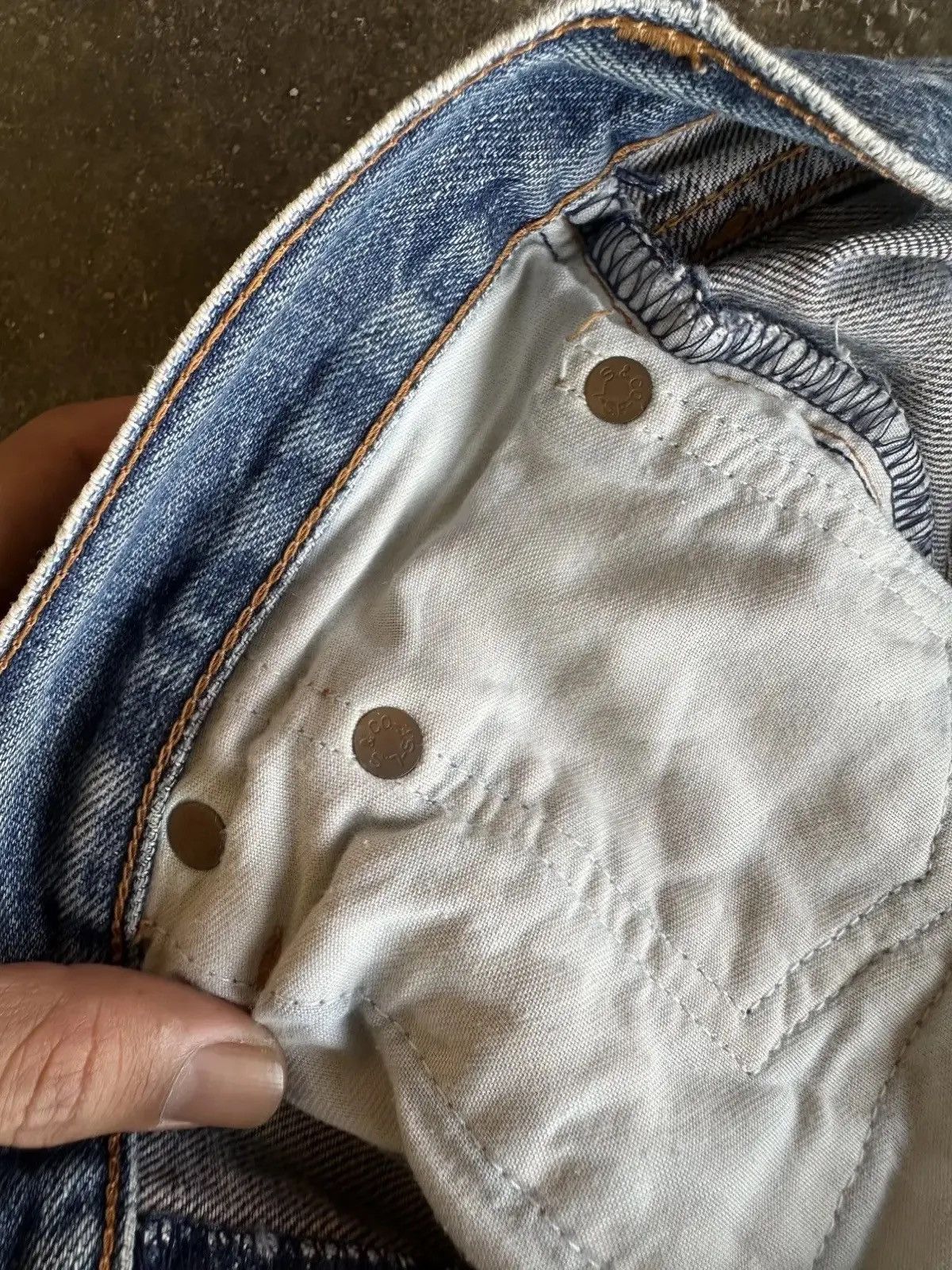 Levi's REDLINE 90’s Vintage Levi’s 502 Distressed Denim Pants Size US 30 / EU 46 - 10 Thumbnail
