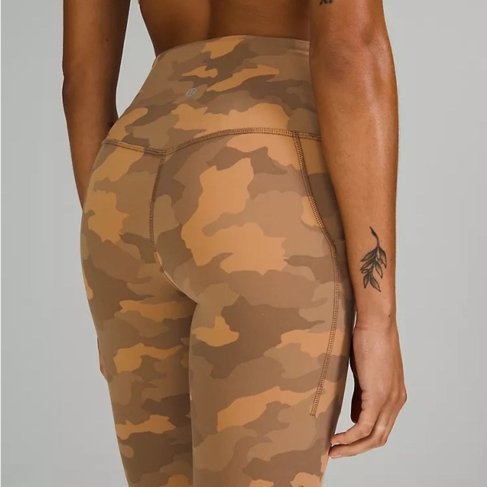 Lululemon NEW! Align High Rise HR Pant 25” Pockets 18 Camo Beige Multi Size 40" / US 18 - 1 Thumbnail