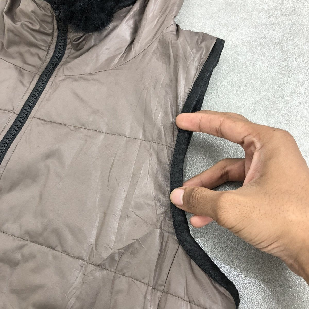 If Six Was Nine × Japanese Brand × Le Grande Bleu (L.G.B.) 2000s Comme Ca Ism Gothic Lgb Goa Punk Down Jacket Fur Vest Size US M / EU 48-50 / 2 - 12 Thumbnail