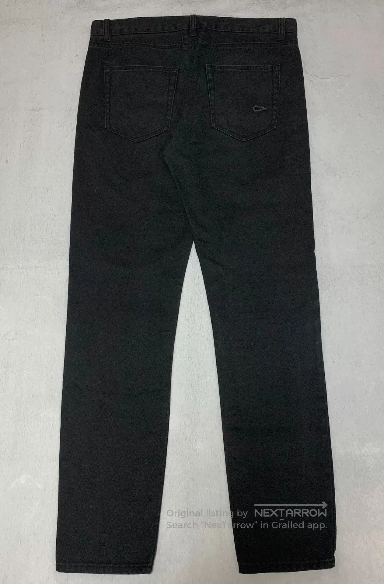 Saint Laurent Paris Saint Laurent Black Distressed Denim Pants. Size US 34 / EU 50 - 2 Thumbnail