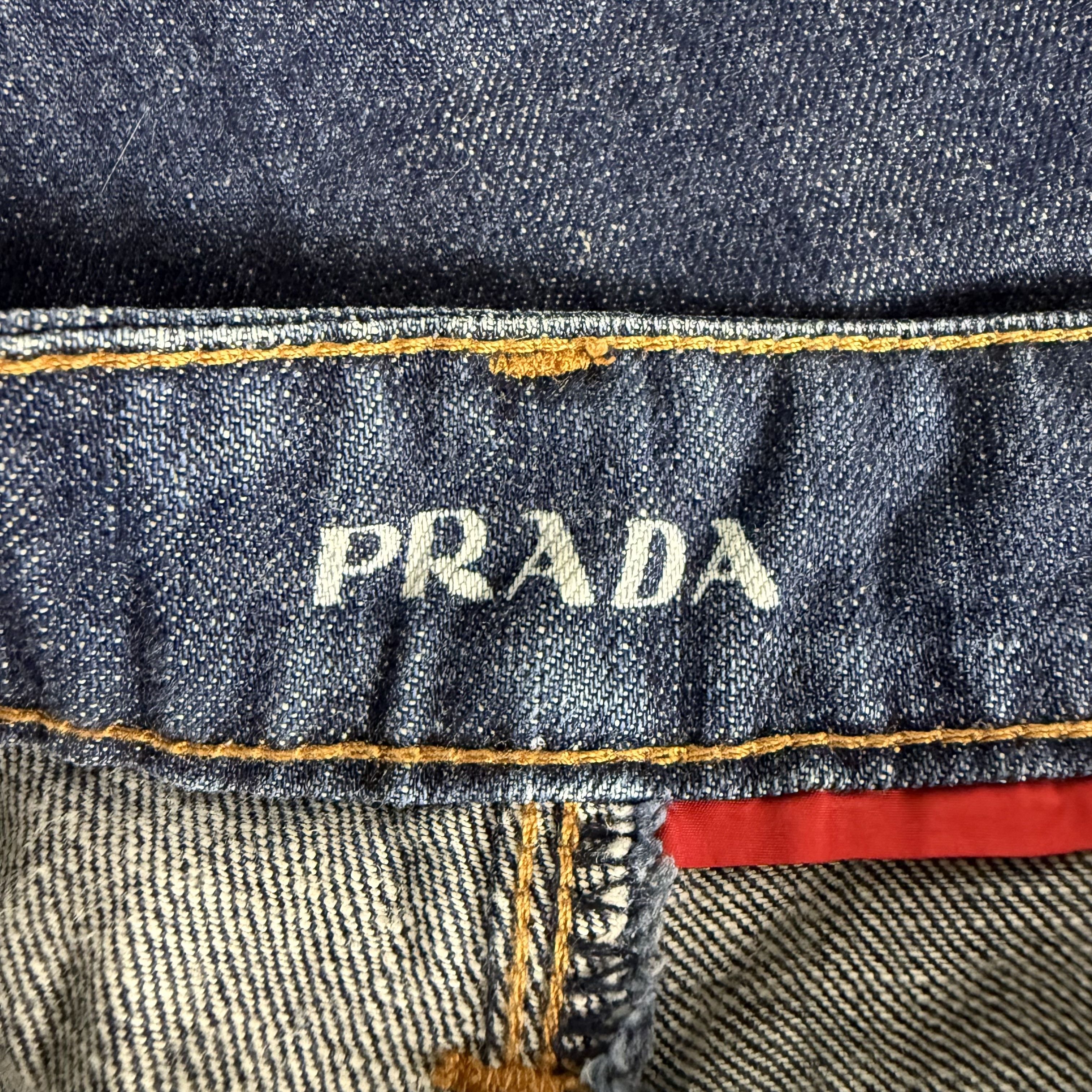 Prada 🔥RARE🔥Vintage Prada Easy Fit Washed Indigo Denim Jeans Size US 33 - 13 Thumbnail