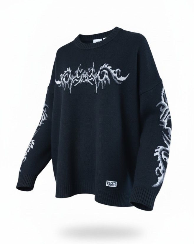 The Ragged Priest The Ragged Priest "Tribal" Cyber Sigilism Knit Sweater Size US M / EU 48-50 / 2 - 4 Thumbnail