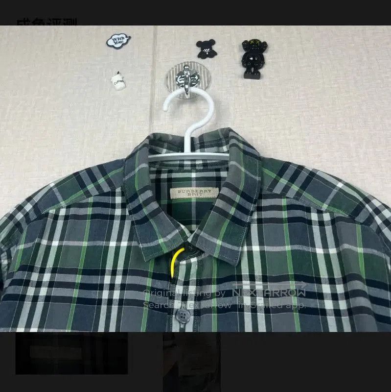 Burberry Burberry Green Plaid Cotton Men's Shirt. Size US S / EU 44-46 / 1 - 2 Thumbnail