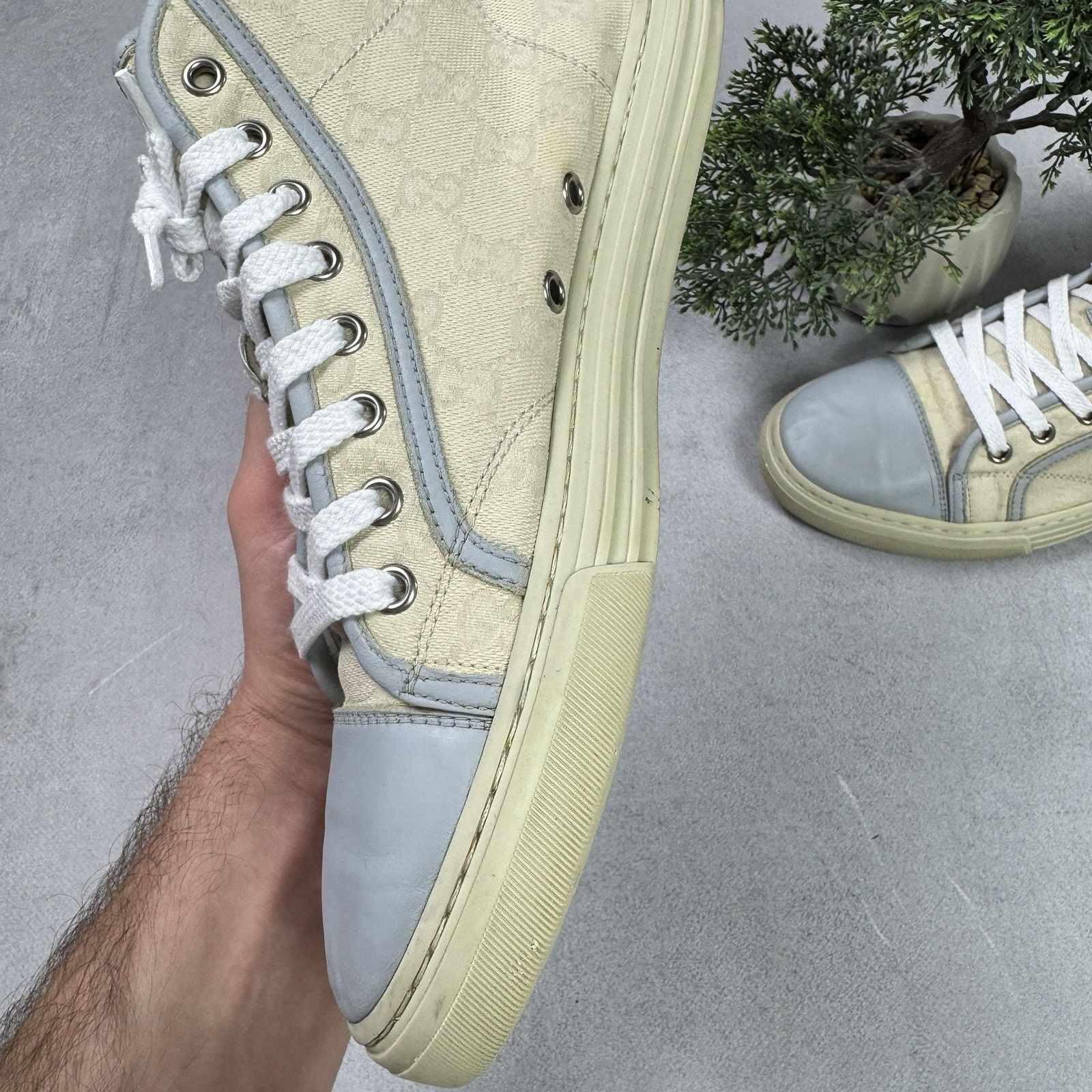 Gucci Gucci GG Monogram High Sneaker Size US 7 Grey Size US 7 / EU 40 - 8 Thumbnail