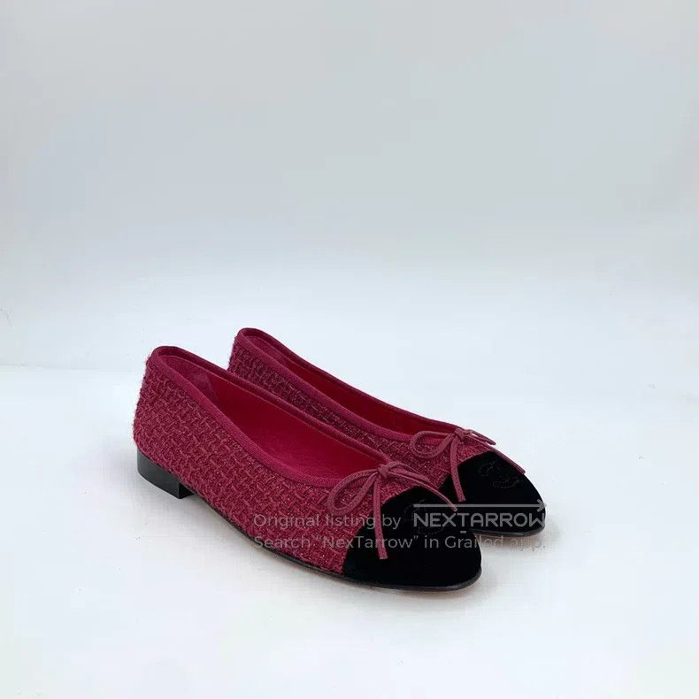 Chanel Chanel Pink bow woven casual single shoes ballet shoes Size US 6 / IT 36 - 2 Thumbnail