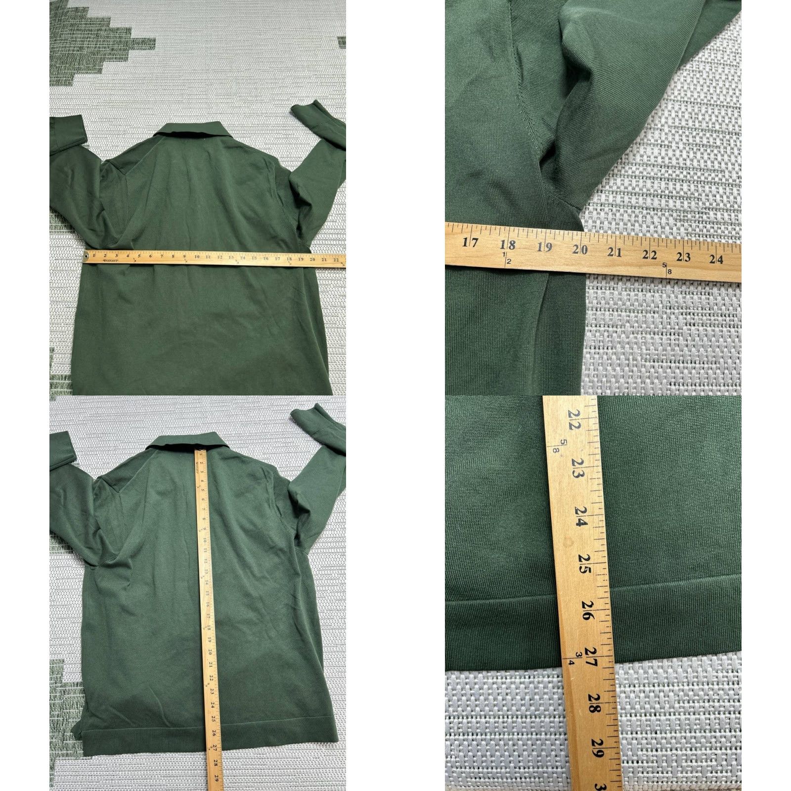 Zara Zara Shirt Mens Large Green Knit Button-Up Casual Workwear Modern Classic Preppy Size US L / EU 52-54 / 3 - 8 Thumbnail