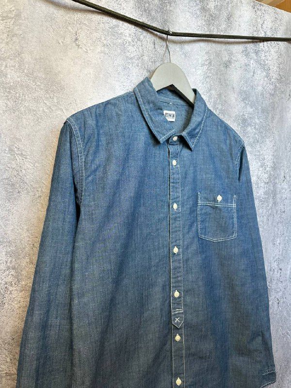 Edwin Edwin Japan Jeans Shirt Button Up Vintage LS Blue Denim Size US L / EU 52-54 / 3 - 4 Thumbnail