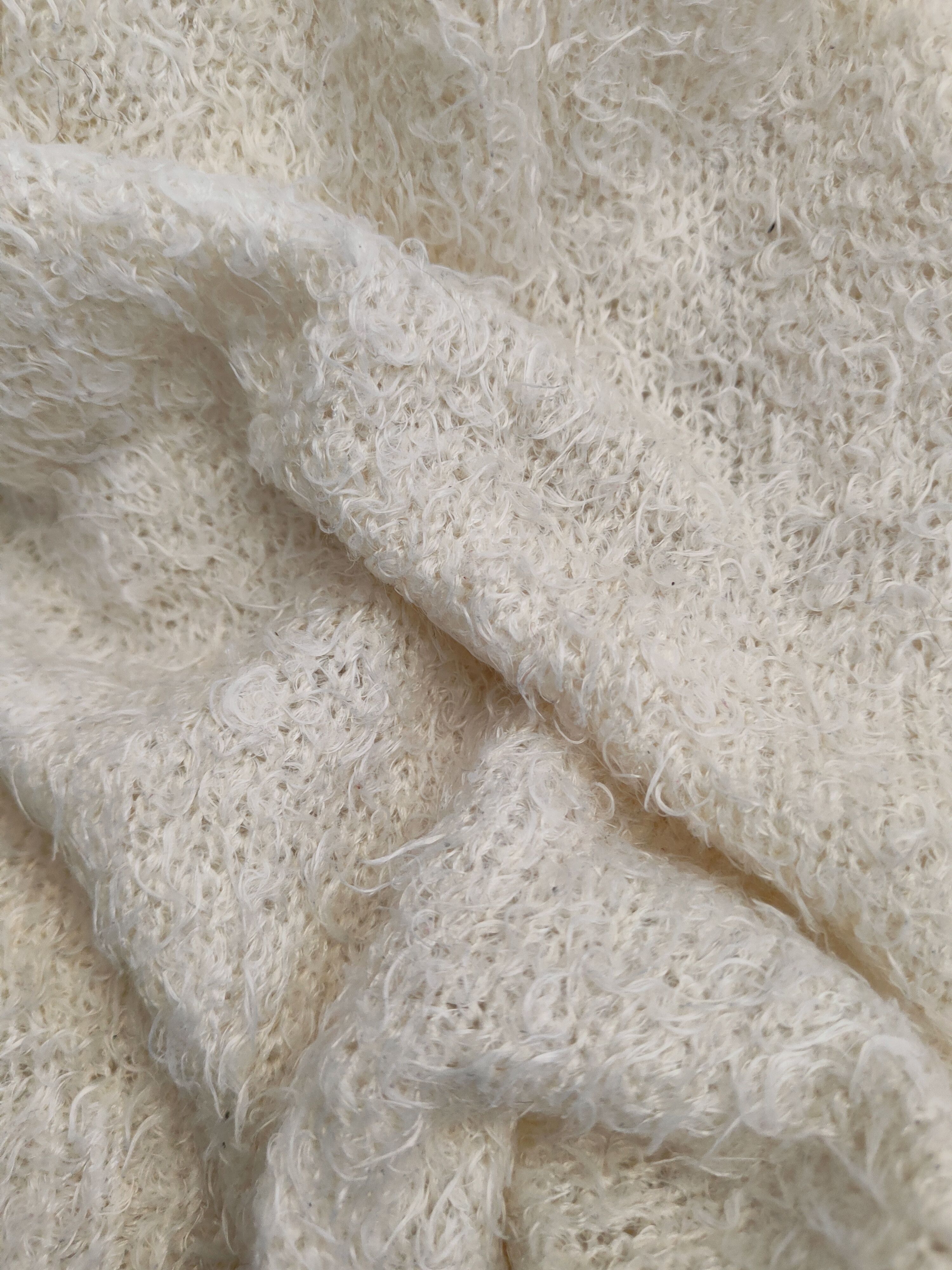 GU DL GU Ivory Fur Mohair Knitwear #46-485 Size S / US 4 / IT 40 - 10 Thumbnail