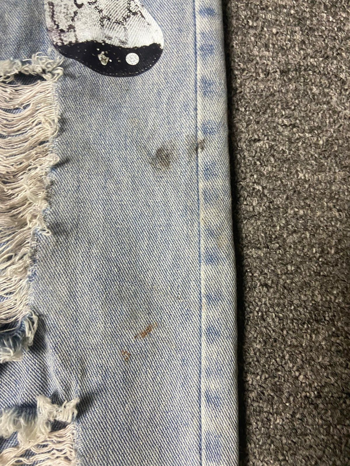 Japanese Brand Japanese Brand Distressed Printed Ripped Jeans (165) Size 27" / US 4 / IT 40 - 8 Thumbnail