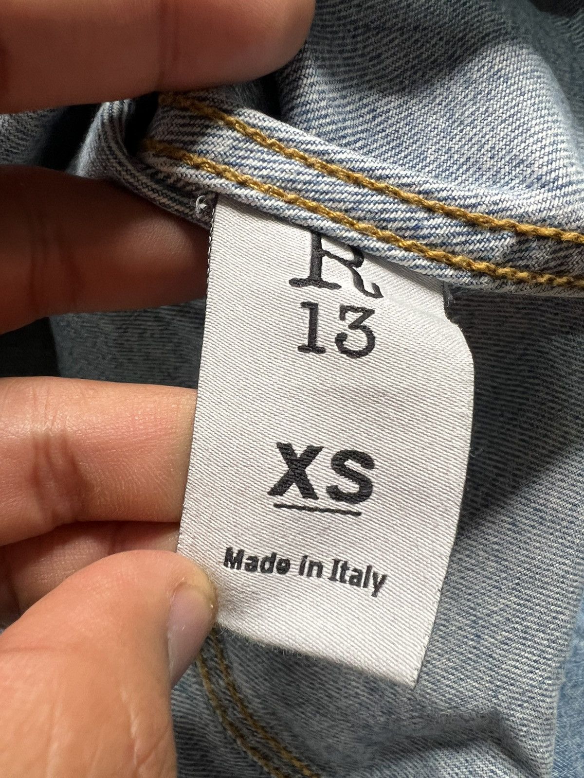 R13 R13- Oversized Denim Shirt Jacket Size XS / US 0-2 / IT 36-38 - 9 Thumbnail