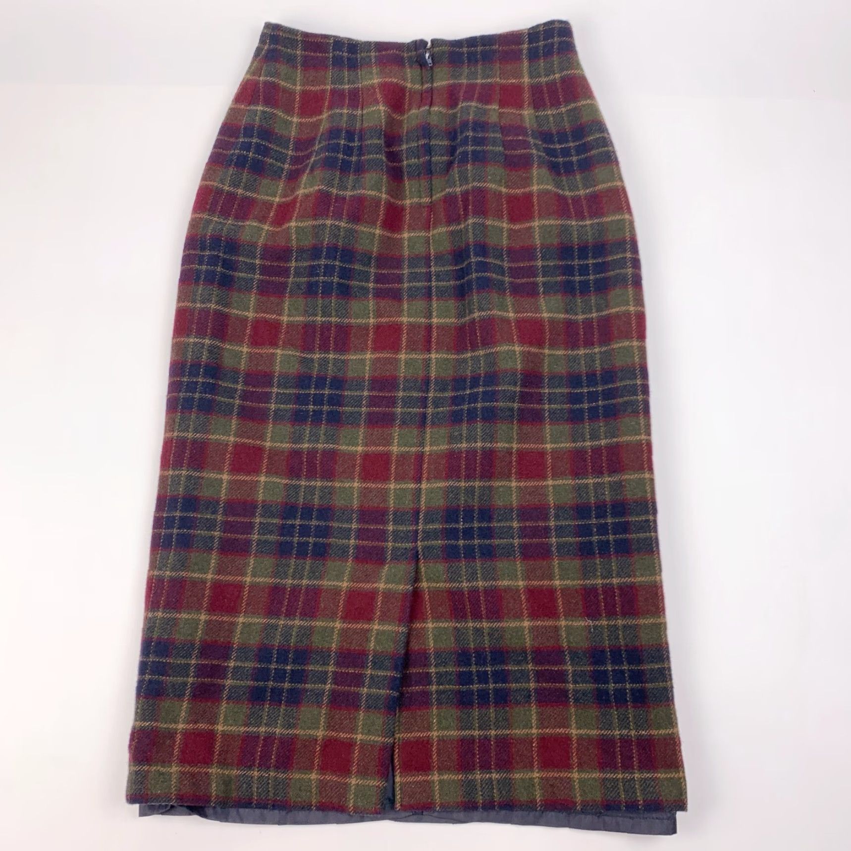Vintage VINTAGE Savannah Dark Academia Wool Blend Plaid Pencil Skirt Size 6 Size 28" / US 6 / IT 42 - 6 Thumbnail