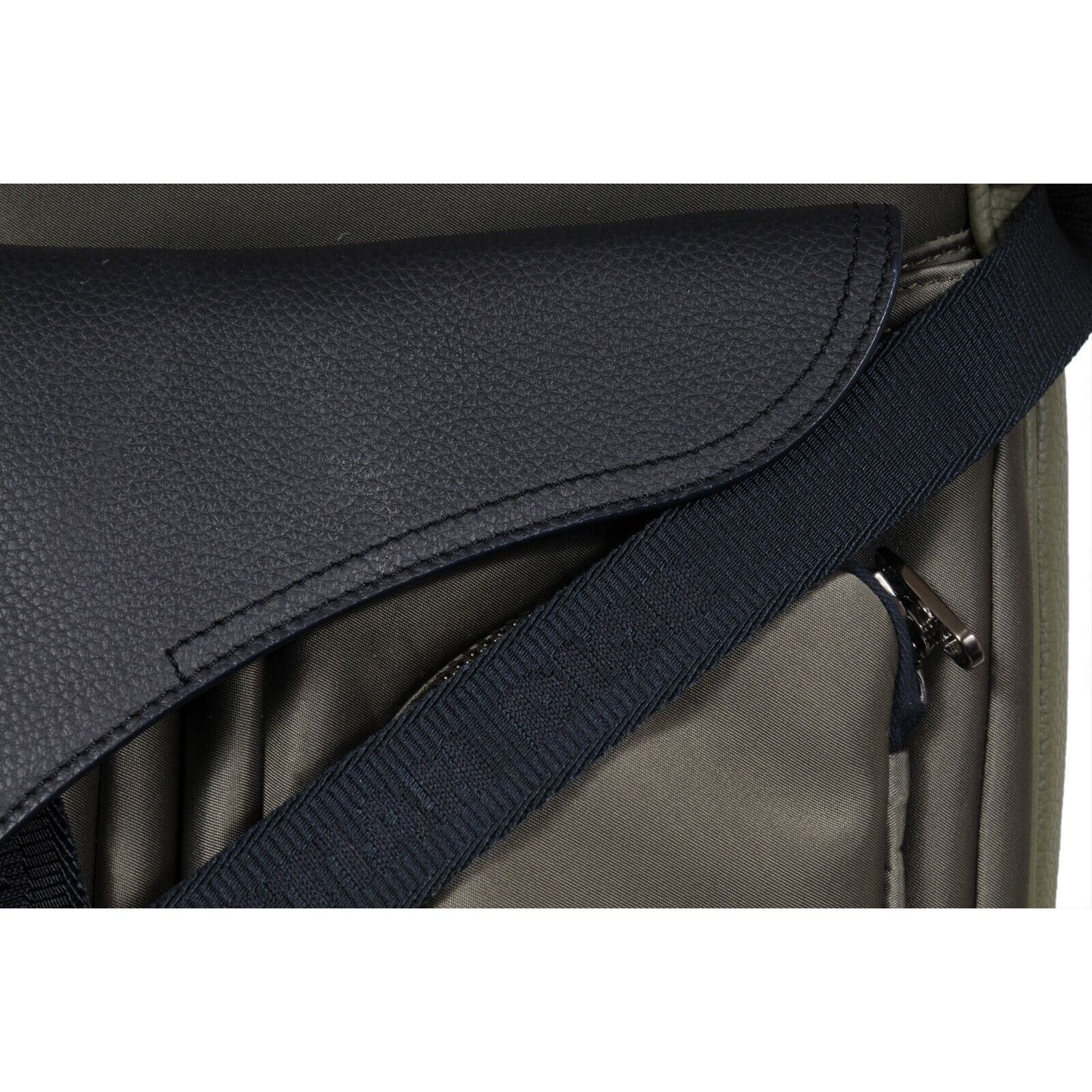 Dior × Sacai Saddle Messenger Bag Olive Green Navy Blue Leather Size ONE SIZE - 4 Thumbnail
