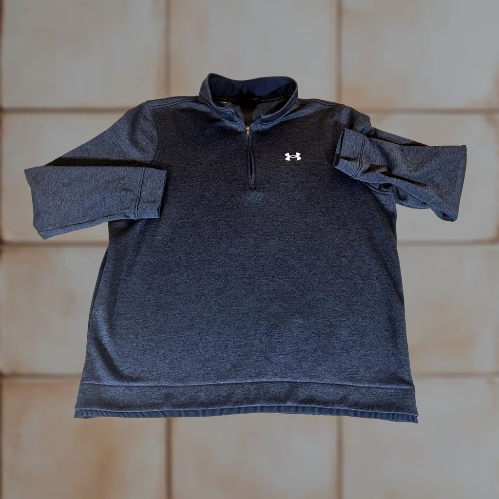 Under Armour Under Armour Sweater Mens 2XL XXL Blue UA Storm 1/4 Zip Fleece Pullover Golf Size US XXL / EU 58 / 5 - 1 Thumbnail