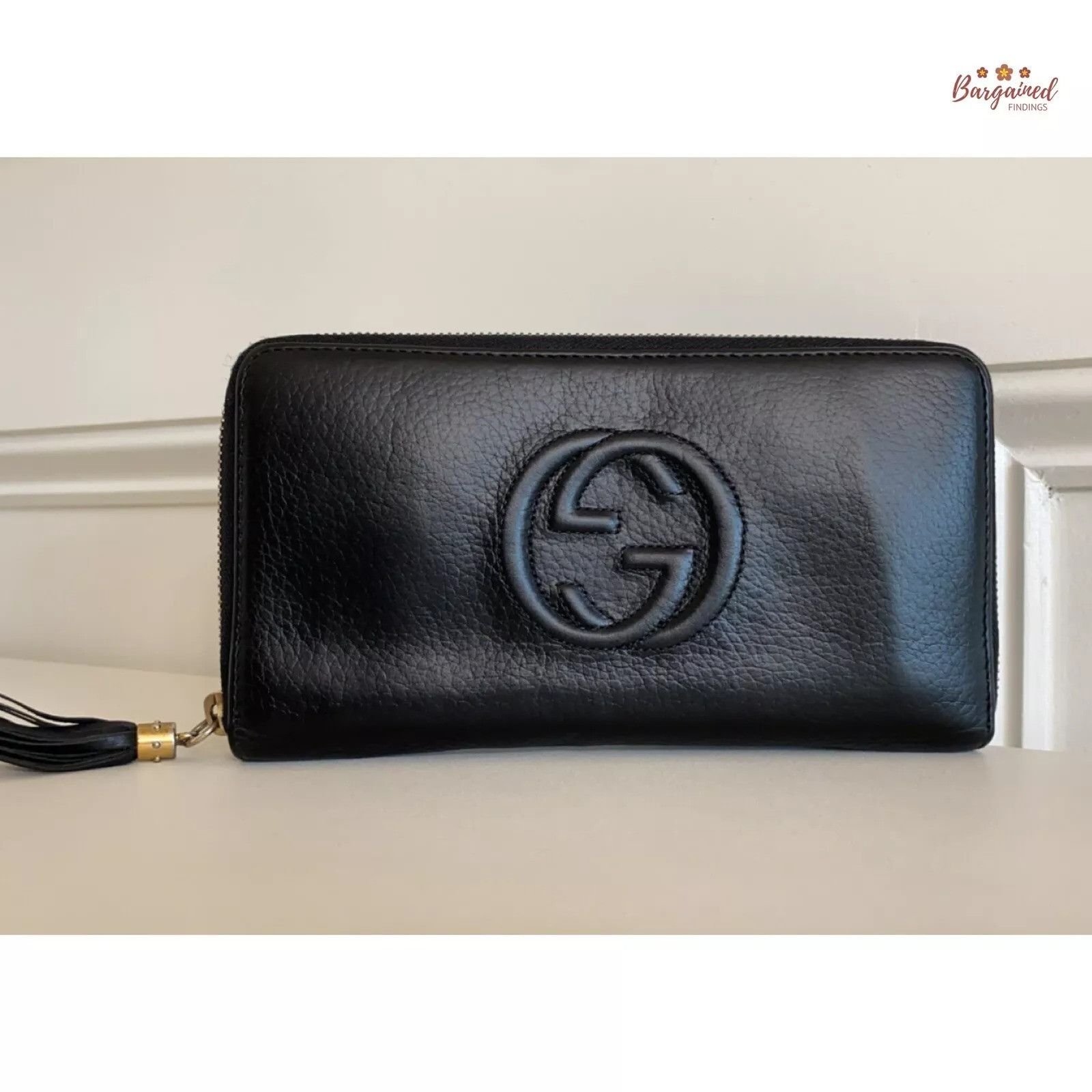Gucci GUCCI Pebbled Leather Soho G Zip Around Long Wallet Size ONE SIZE - 1 Thumbnail