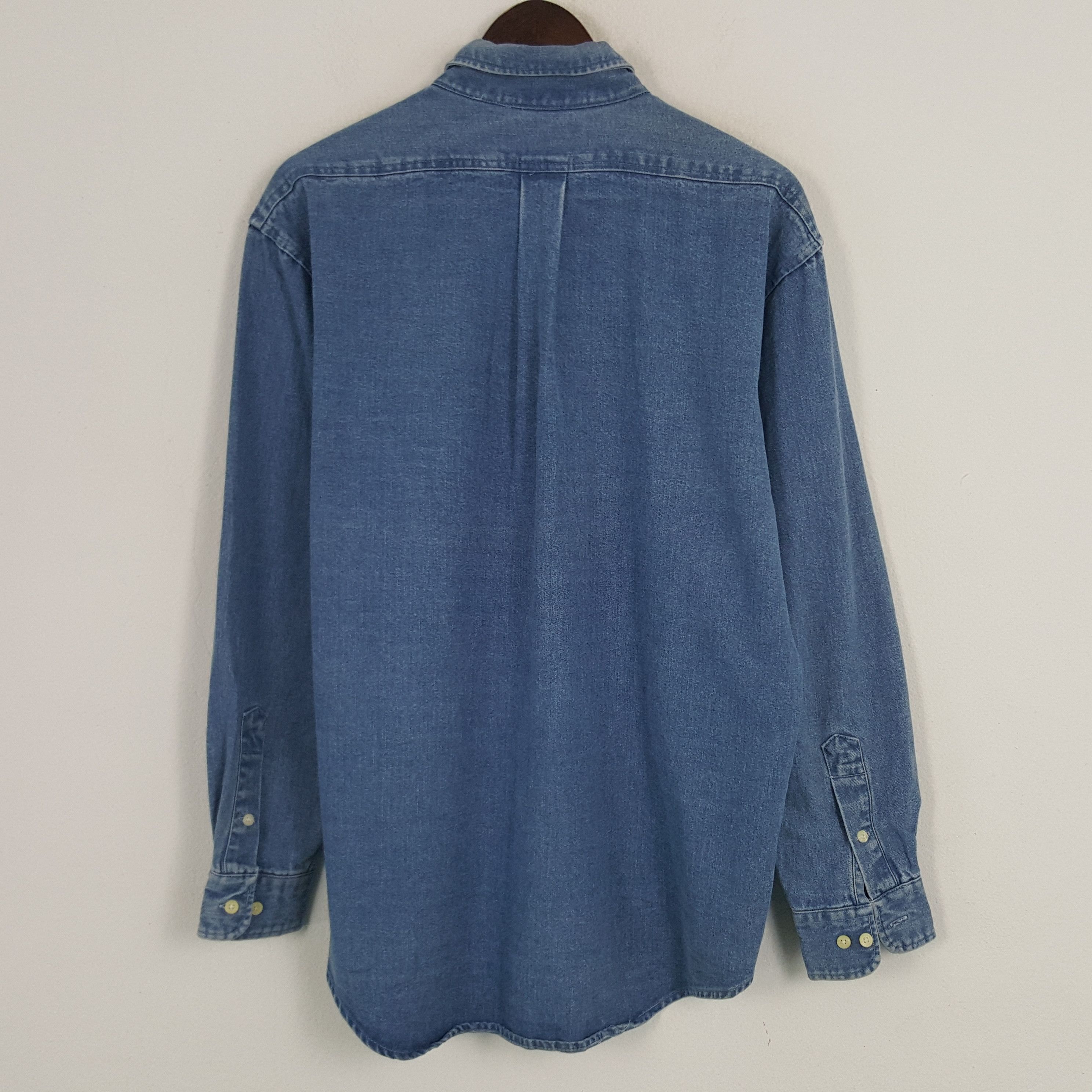 Polo Ralph Lauren × Vintage Vintage Polo Ralph Lauren Denim Button Up Shirt Size US L / EU 52-54 / 3 - 3 Thumbnail
