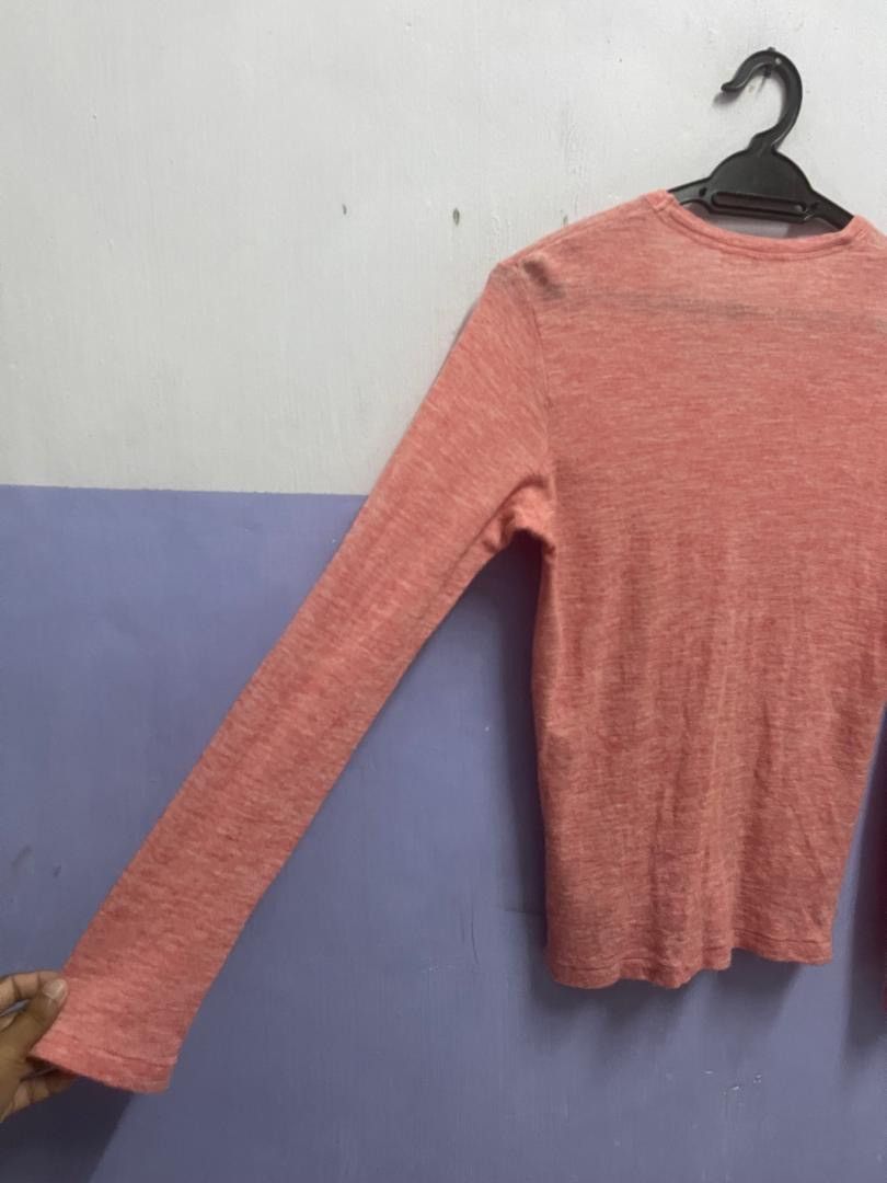 45rpm Vintage R 45rpm V Neck Wool Knit Sweater, Size 3, Pink Size S / US 4 / IT 40 - 7 Thumbnail