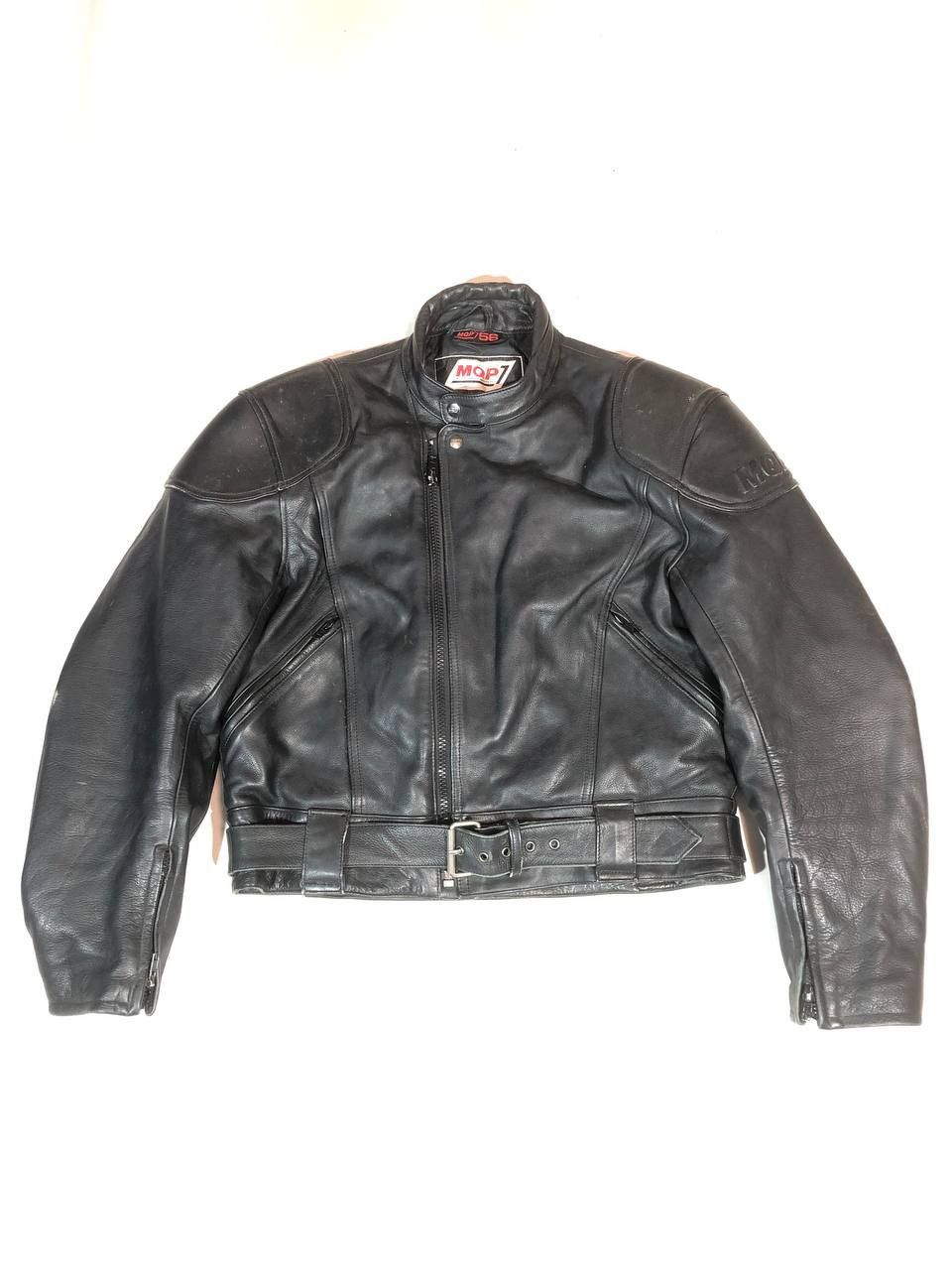 MQP Racing Moto Leather Jacket Vintage Black Style