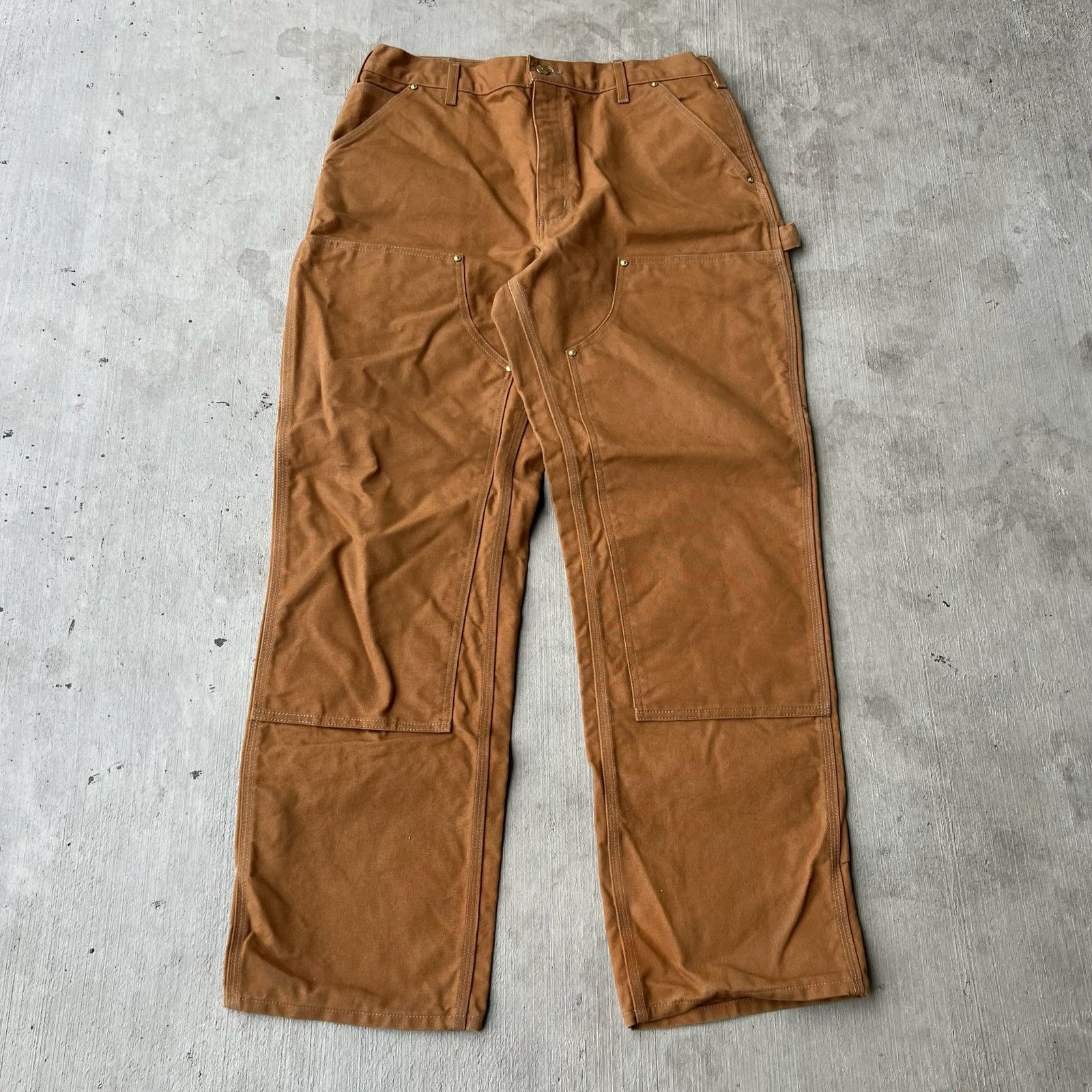 Carhartt × Vintage Carhartt brown double knee work wear carpenter pants Size US 34 / EU 50 - 1 Thumbnail
