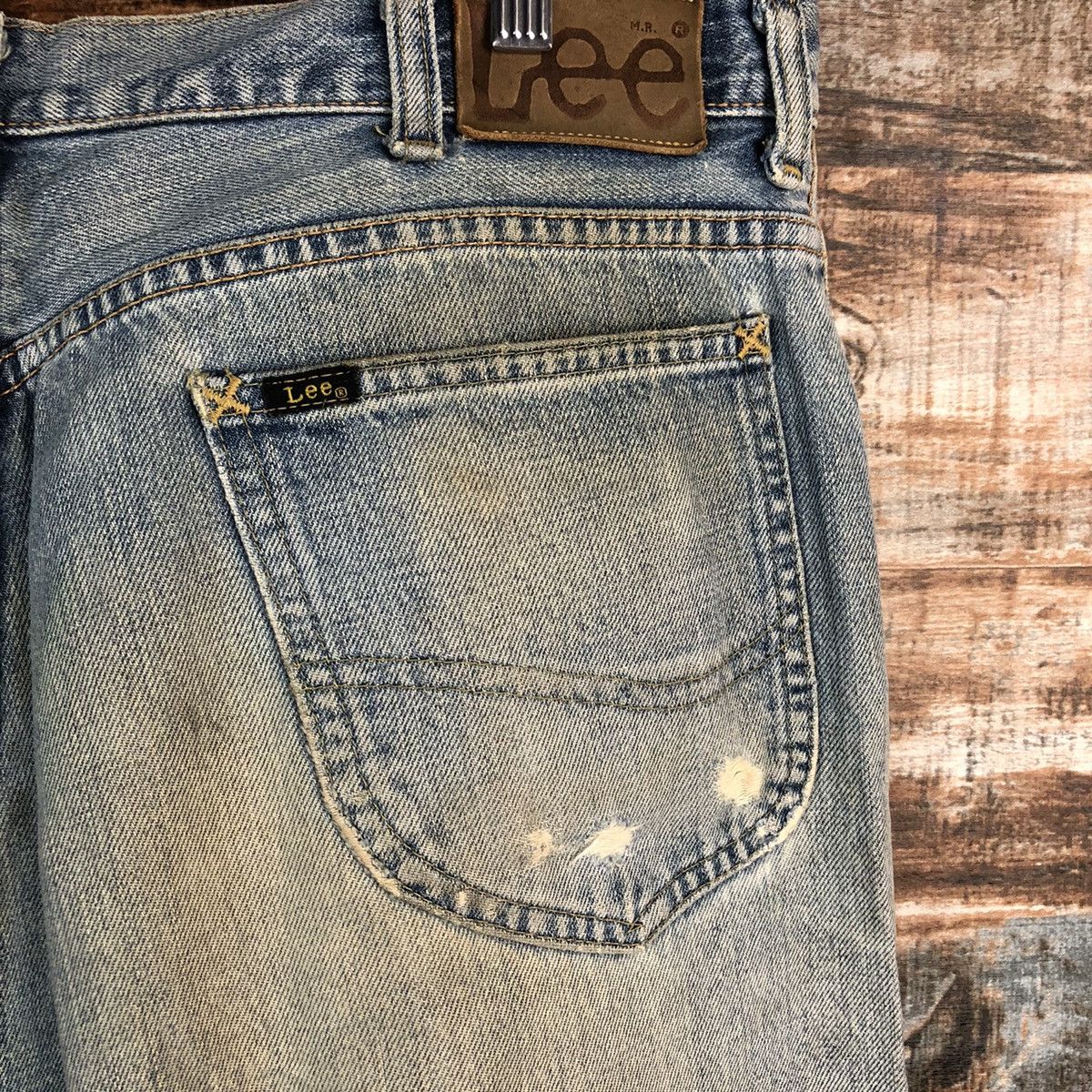 Lee Lee vintage selvedge Distressed Denim Pants #A2391 Size US 34 / EU 50 - 17 Thumbnail
