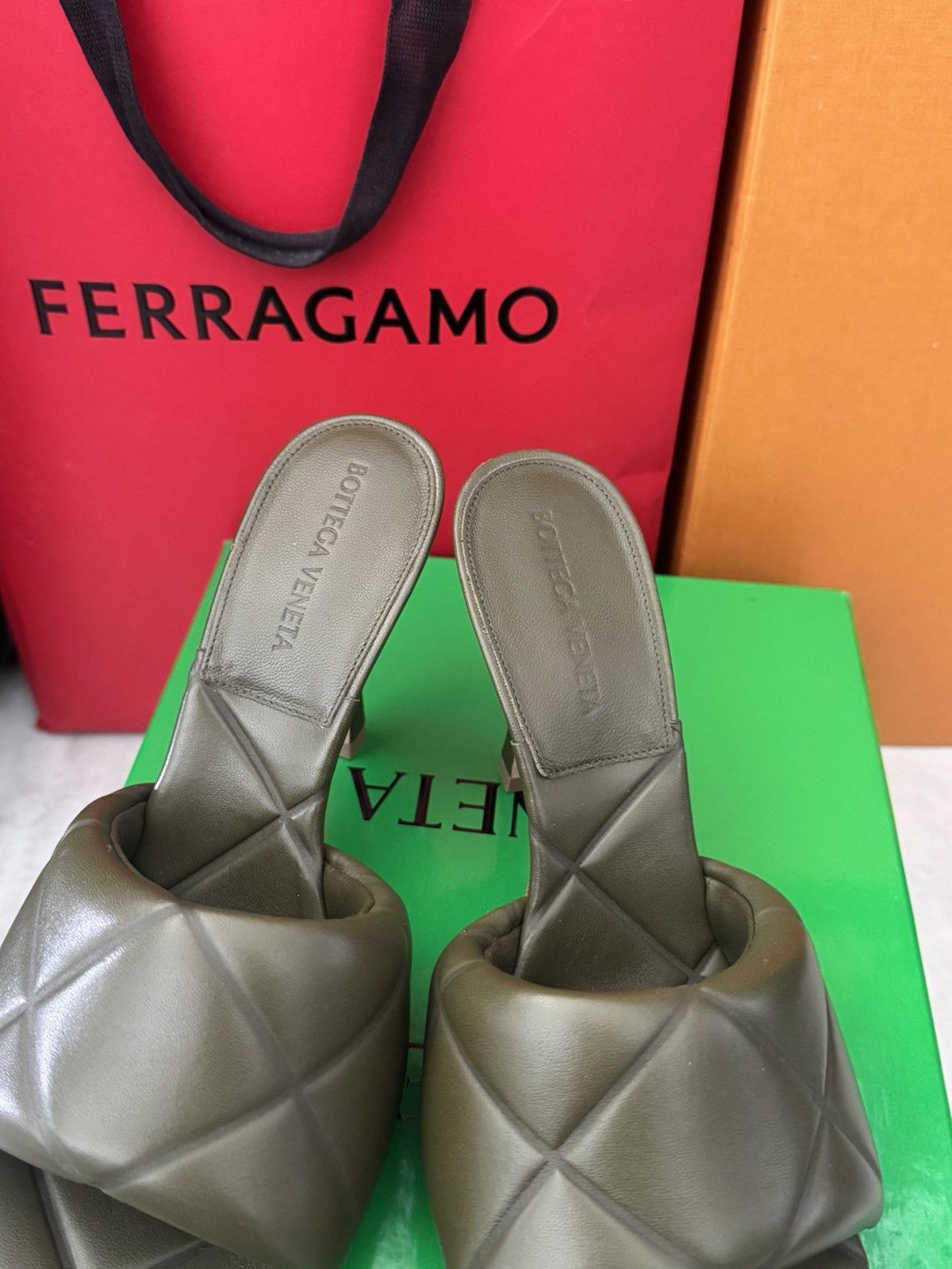 Bottega Veneta Bottega Veneta padded mule green Size US 7.5 / IT 37.5 - 6 Thumbnail