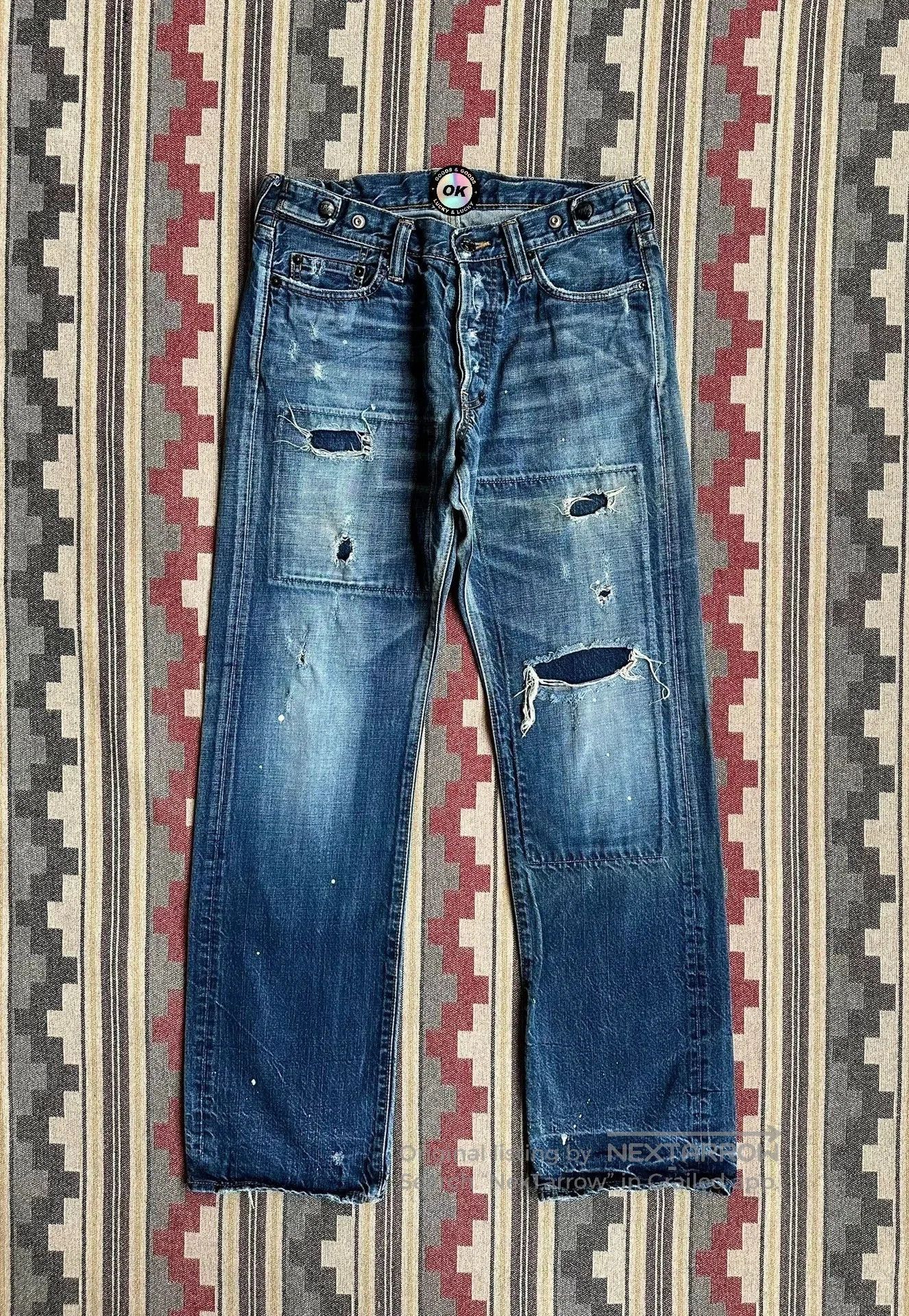 Prps Prps P47P09X Patch Distressed Denim Jeans. Size US 30 / EU 46 - 1 Thumbnail