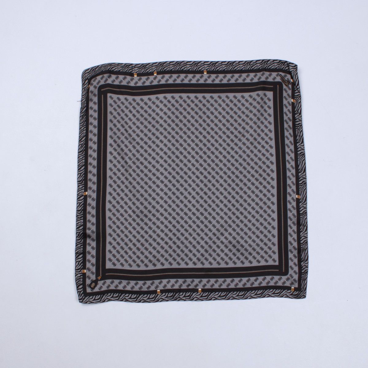 Designer × Guess GUESS Monogram Polyester Gray Square Scarf Size ONE SIZE - 4 Thumbnail