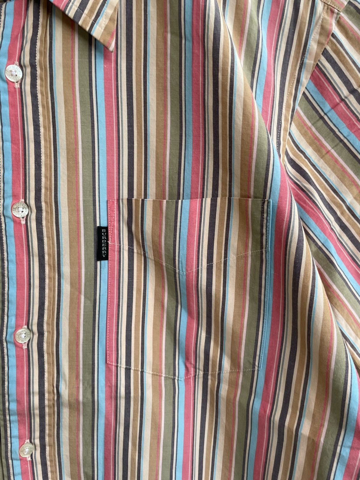 Burberry 2000s Burberry Stripe Multi Color Shirt Novacheck Hysteric Size US L / EU 52-54 / 3 - 3 Thumbnail