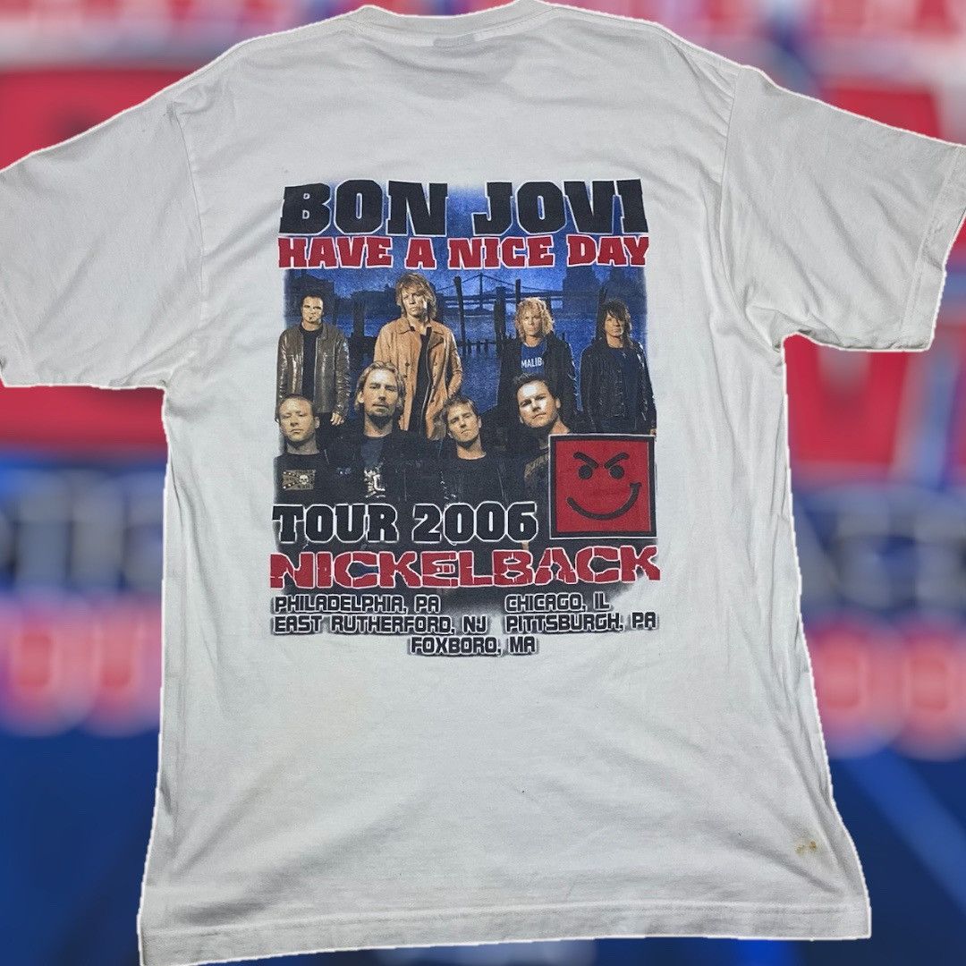 Band Tees × Vintage Bon Jovi x Nickelback Tour 2006 Band Tee Size US L / EU 52-54 / 3 - 2 Thumbnail