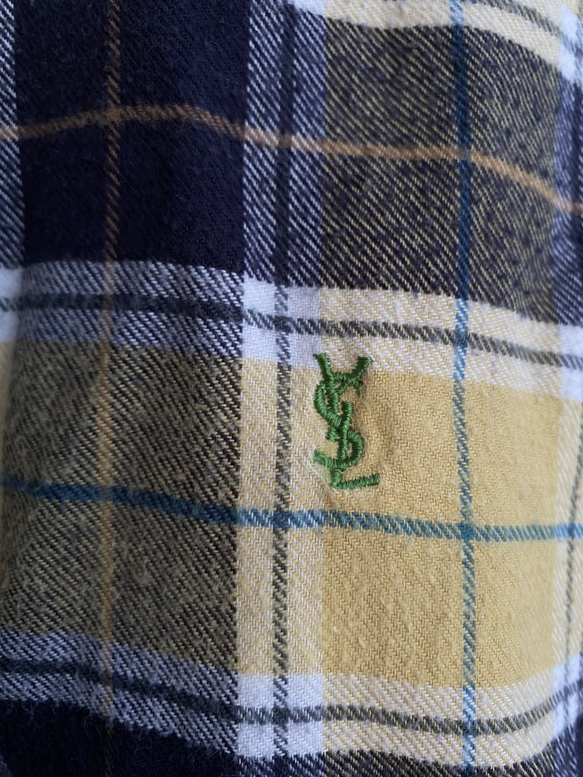 Yves Saint Laurent Flannel YSL Shirt Cotton Soft Size US L / EU 52-54 / 3 - 2 Thumbnail