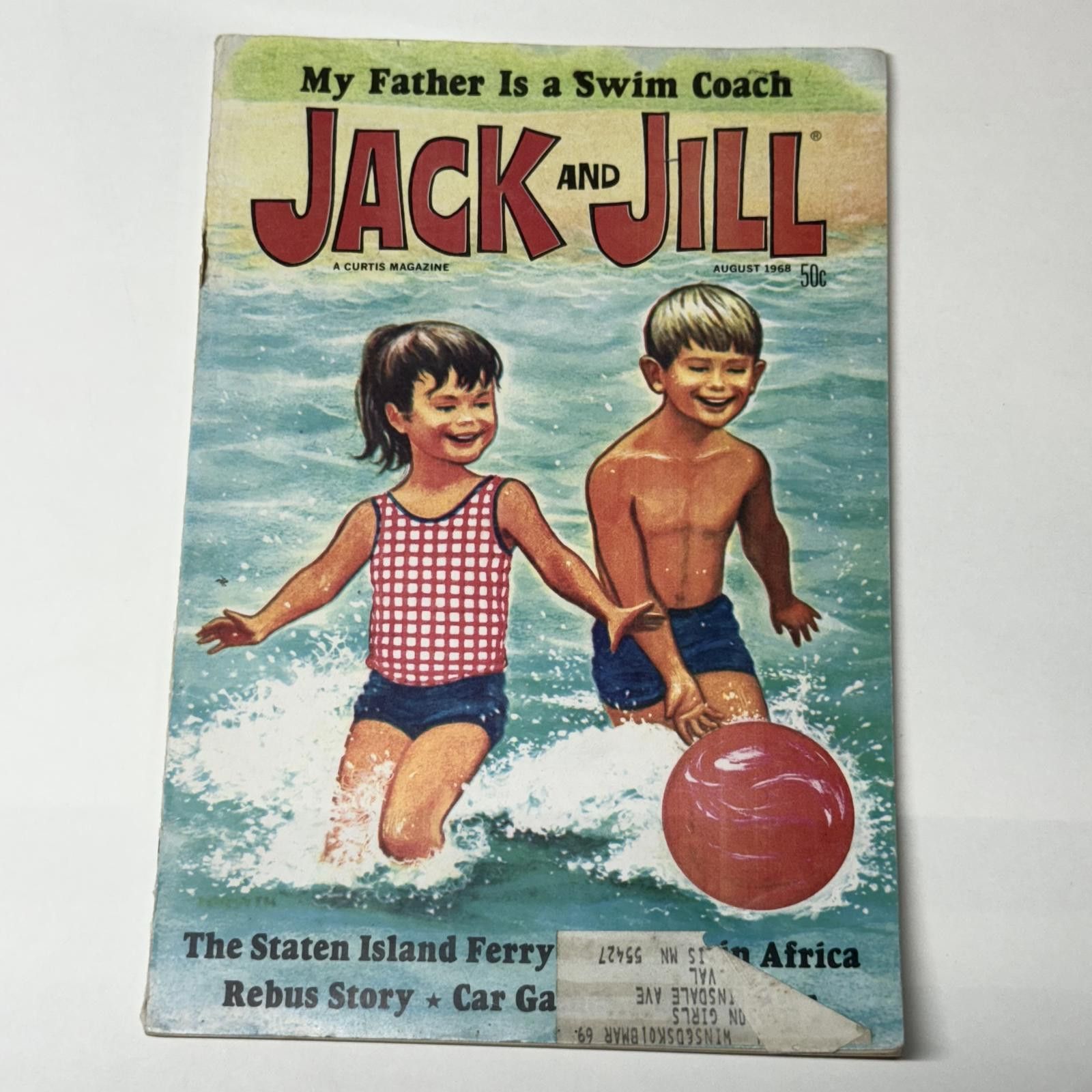Designer VTG Jack and Jill Magazine AUG 1968 Staten Island NY Beach Size ONE SIZE - 2 Thumbnail