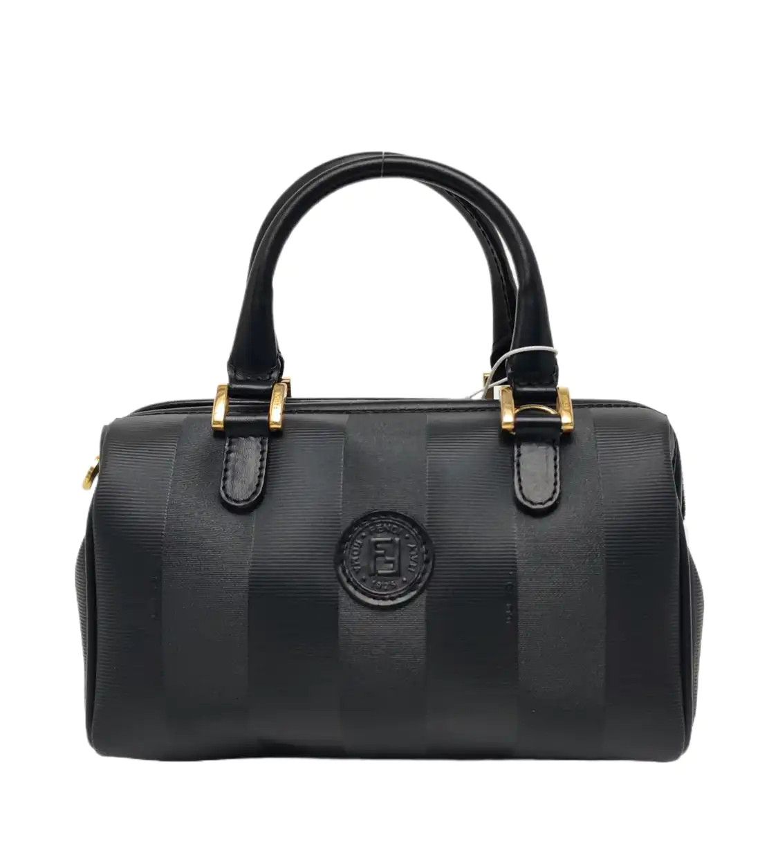 Fendi FENDI black coated canvas handbag gold hardware Size ONE SIZE - 1 Thumbnail