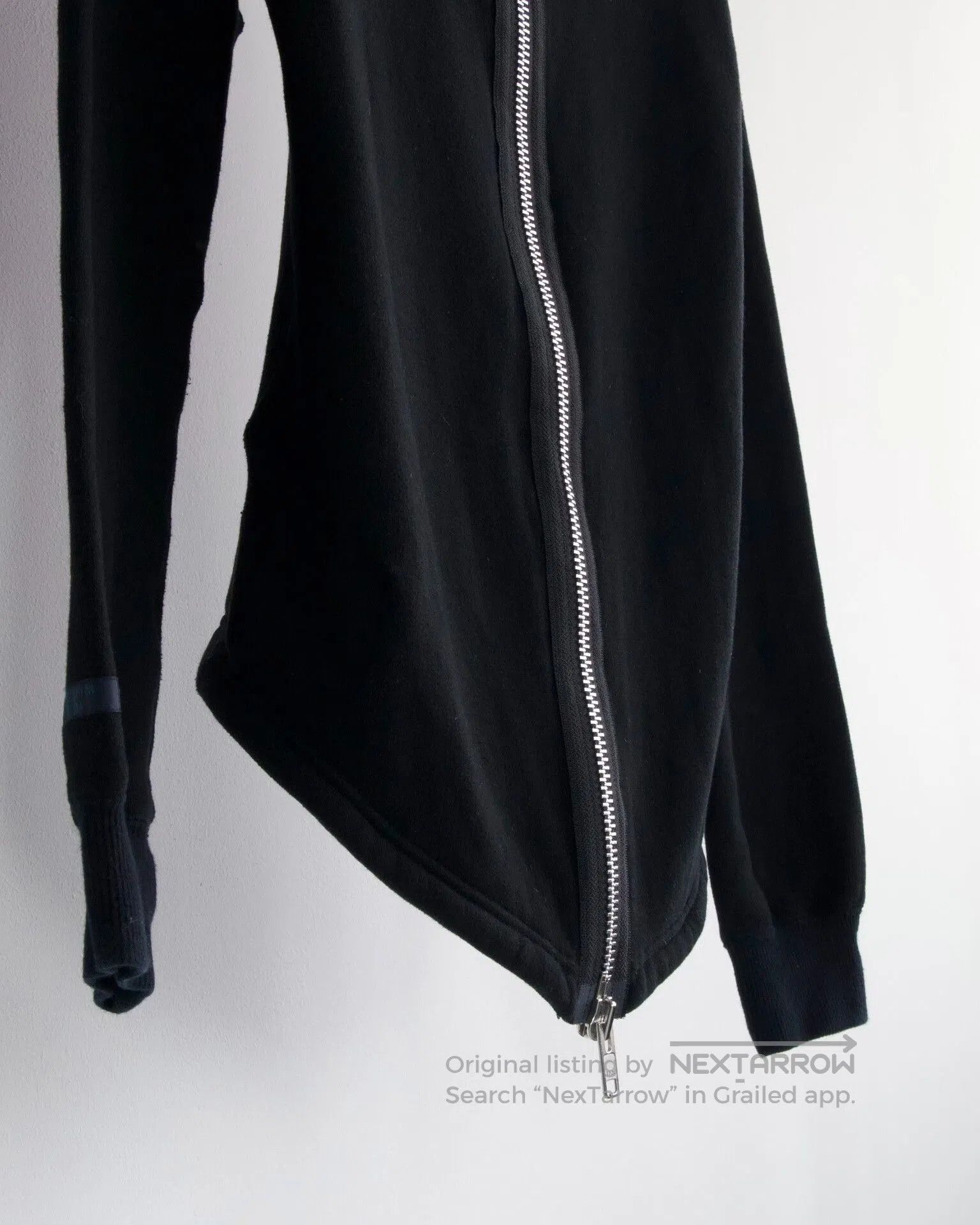 Yohji Yamamoto Yohji Yamamoto Black Zip-Front Hoodie. Size XS / US 0-2 / IT 36-38 - 5 Thumbnail