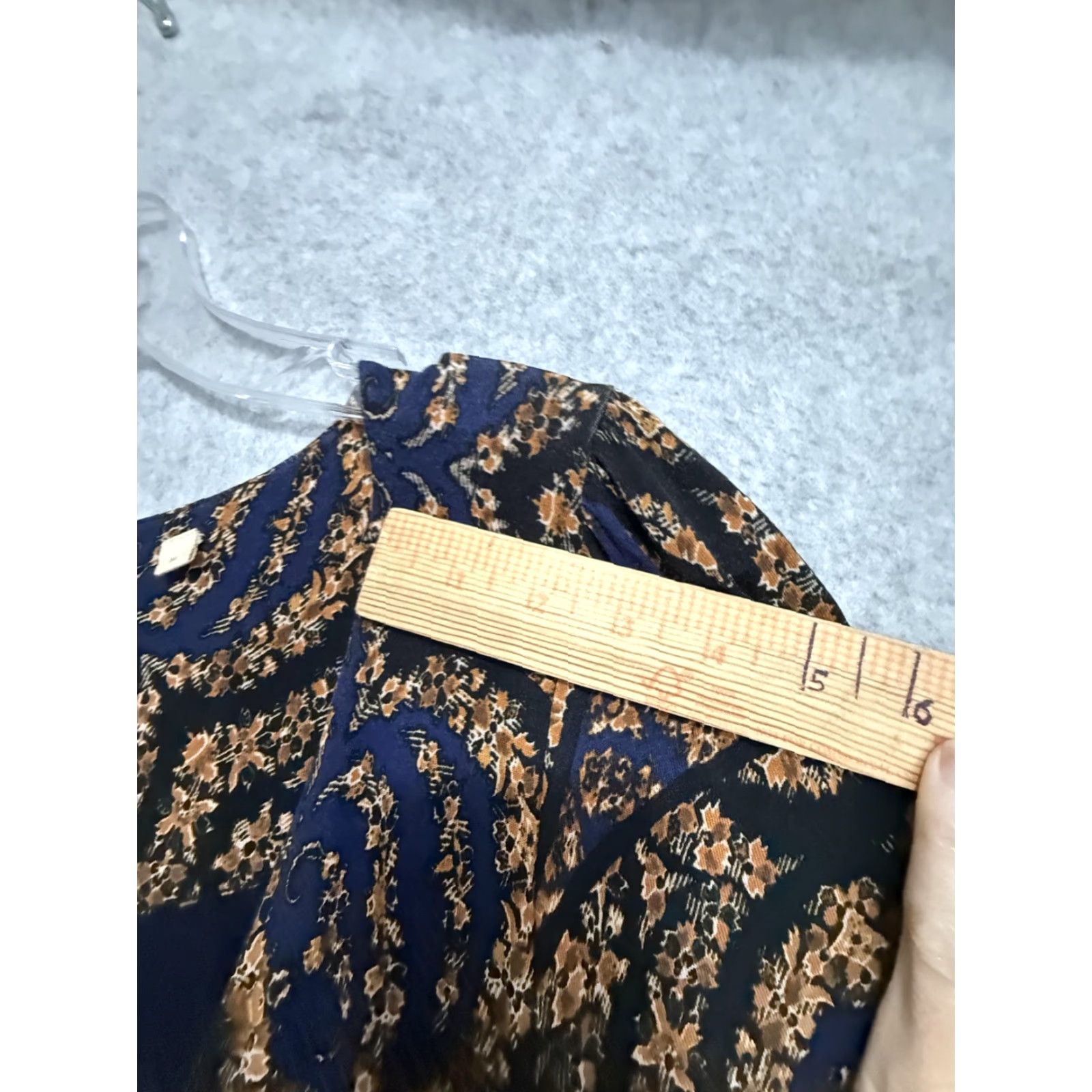 Anthropologie Vanessa Virginia Dress Blue Floral Wrap Sheath Knee Length S 3/4 Anthropologie Size S / US 4 / IT 40 - 7 Thumbnail