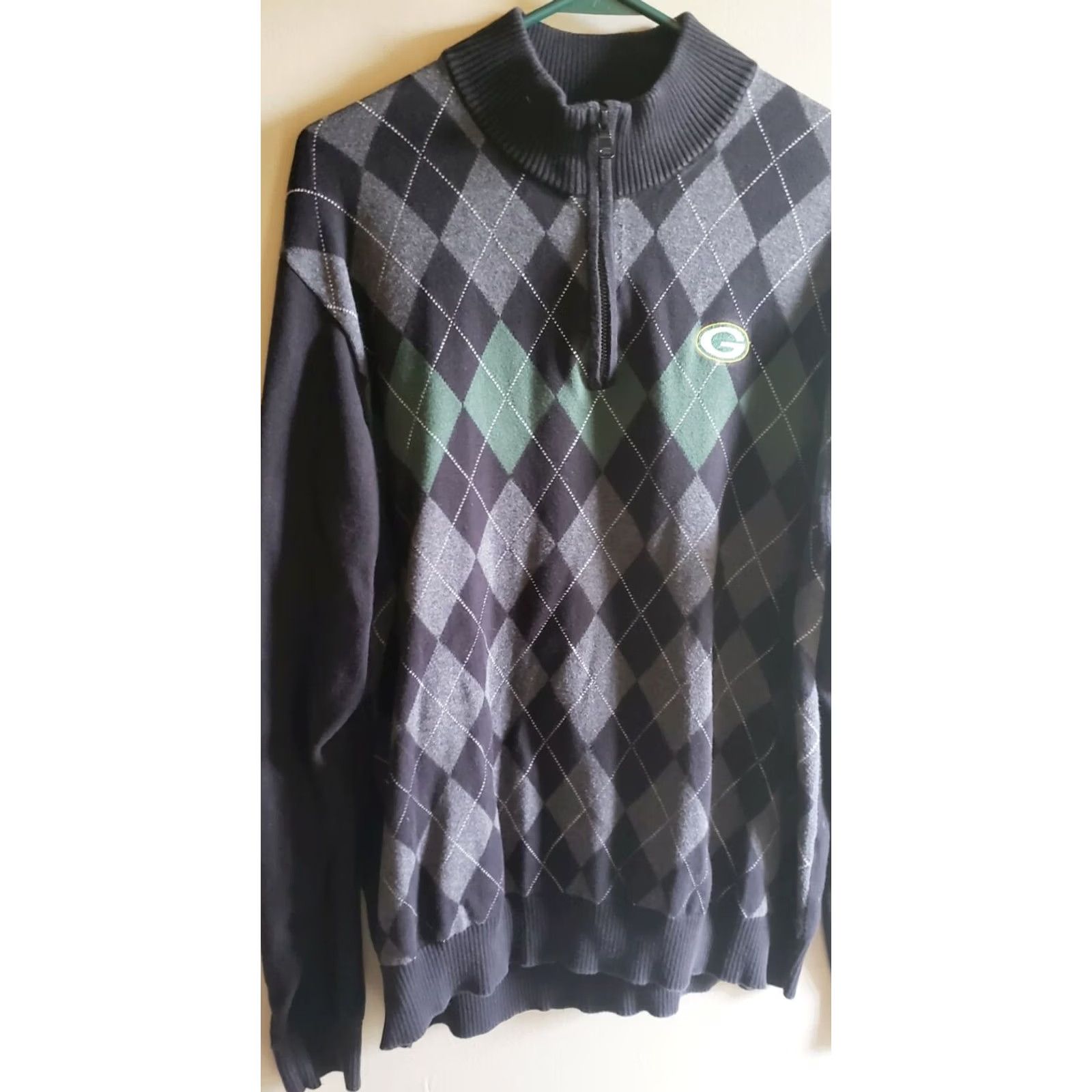Cutter & Buck Cutter & Buck Green Bay Packers Golf Argyle Long Sleeve Sweater Men's XL Diamond Size US XL / EU 56 / 4 - 4 Thumbnail