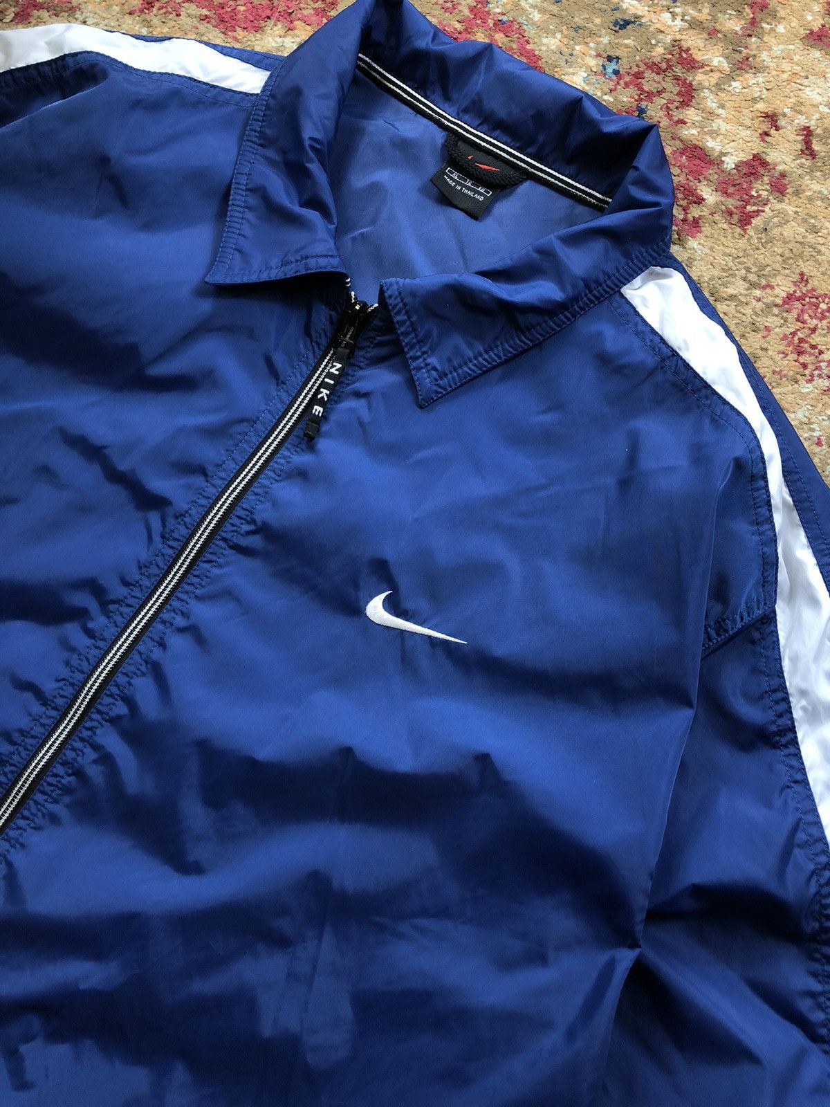 Nike × Vintage 90’s NIKE RETRO SWOOSH LOGO Y2K TRACK JACKET NYLON RARE Size US XL / EU 56 / 4 - 2 Thumbnail
