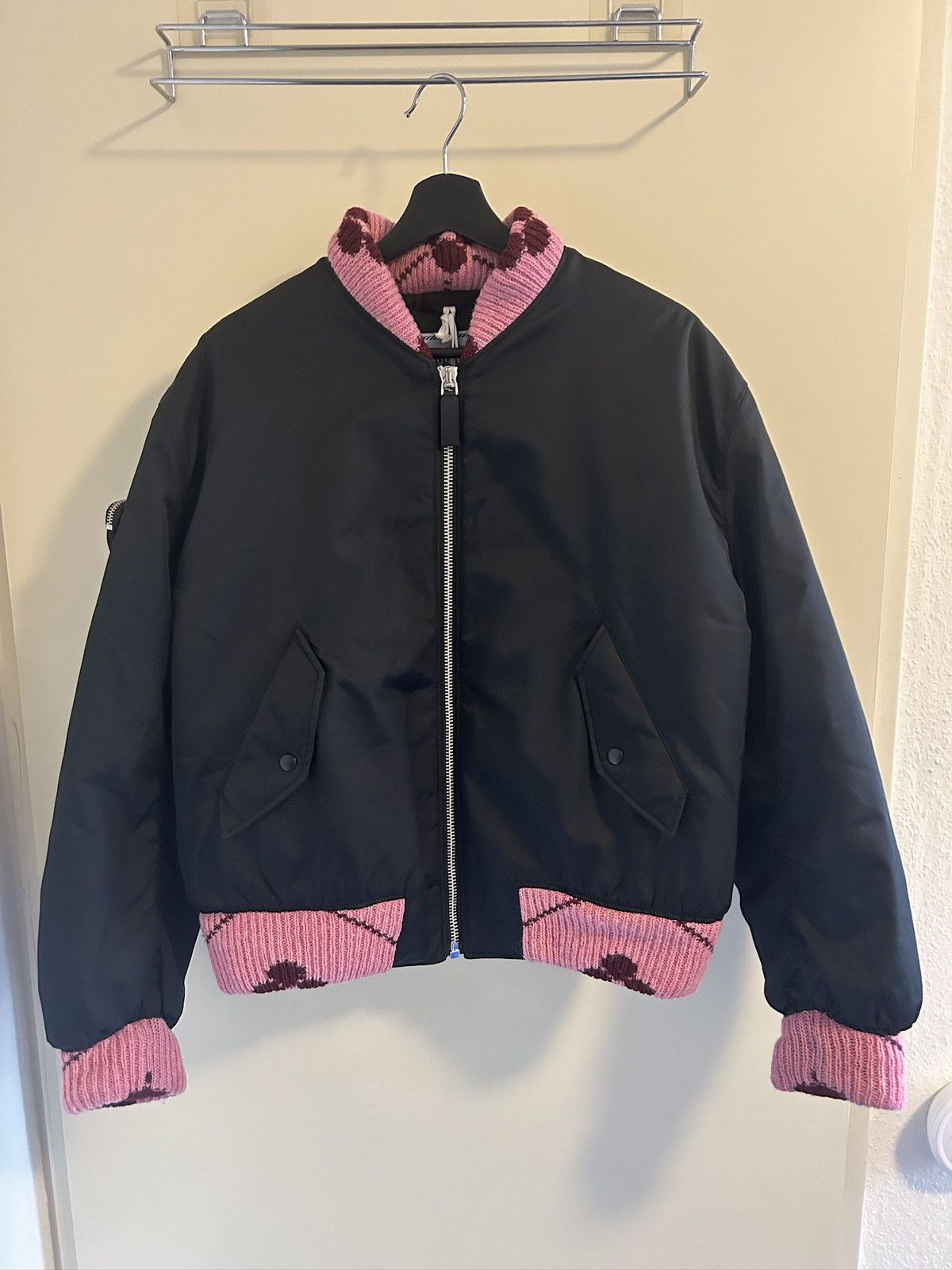 21AW RE-NYLON KNIT BOMBER JACKET 【PRADA】 0400020236142_BLACK?wid=600&