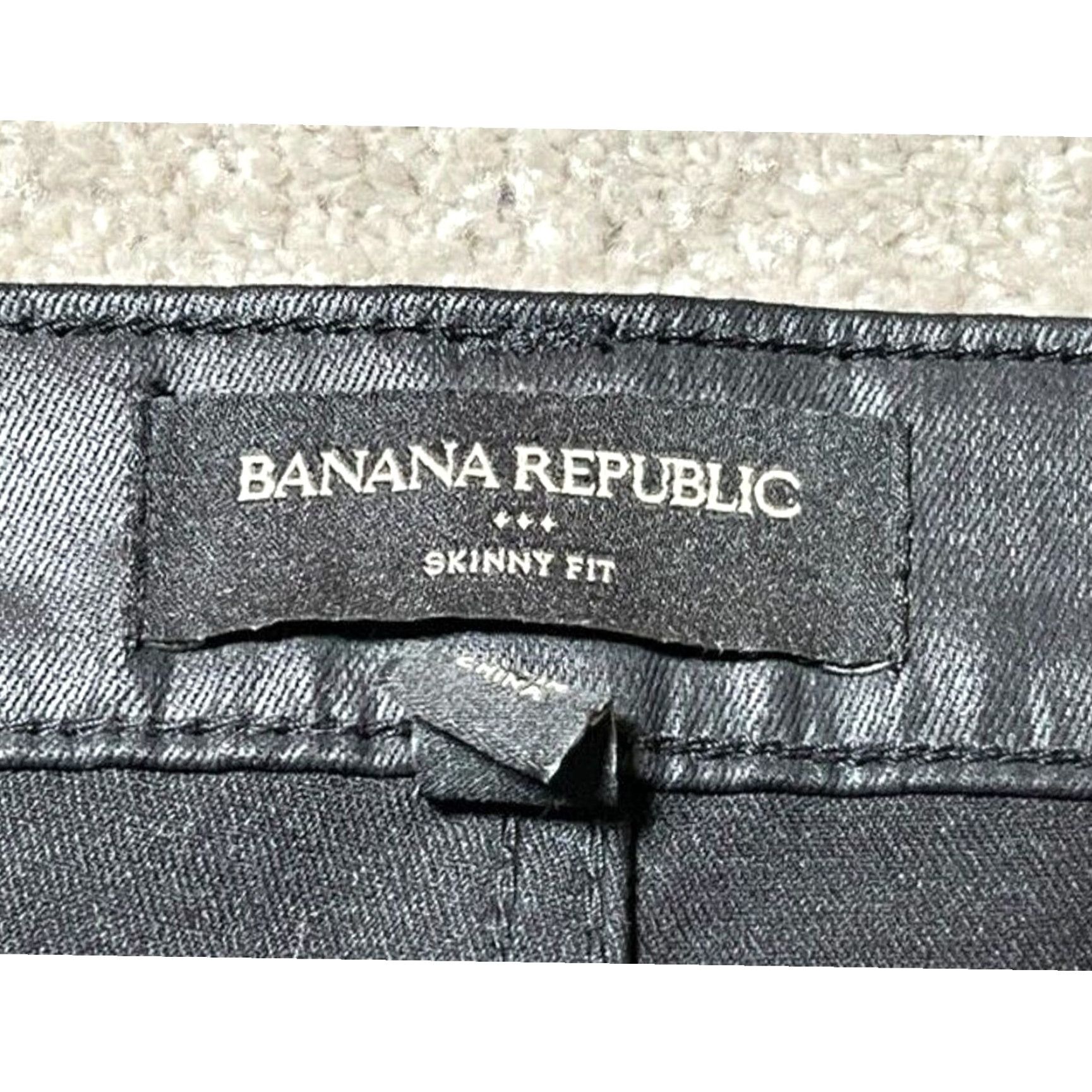 Banana Republic Banana Republic Pants 4P Petite Black Solid Skinny Pocket Relaxed Retro Y2K Glam Streetwear Night Out Size 28" / US 6 / IT 42 - 6 Thumbnail