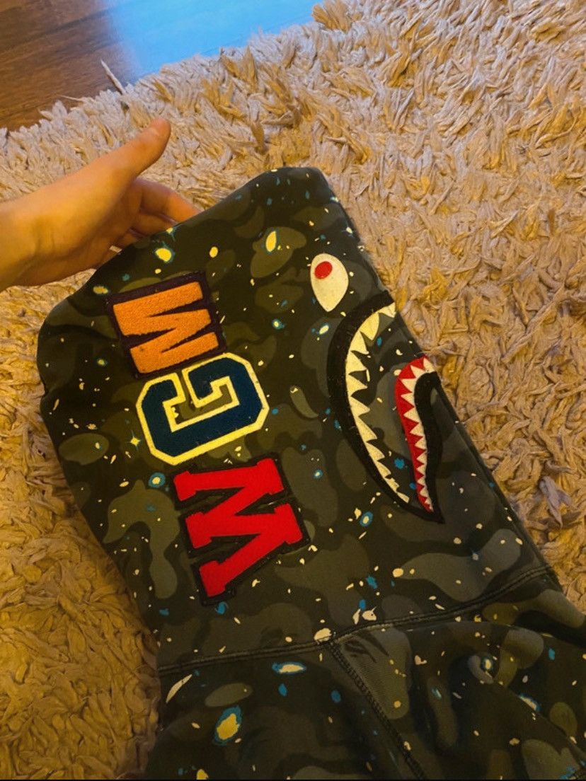 Bape Bape Space Camo shark hoodie WGM Size US XL / EU 56 / 4 - 3 Thumbnail