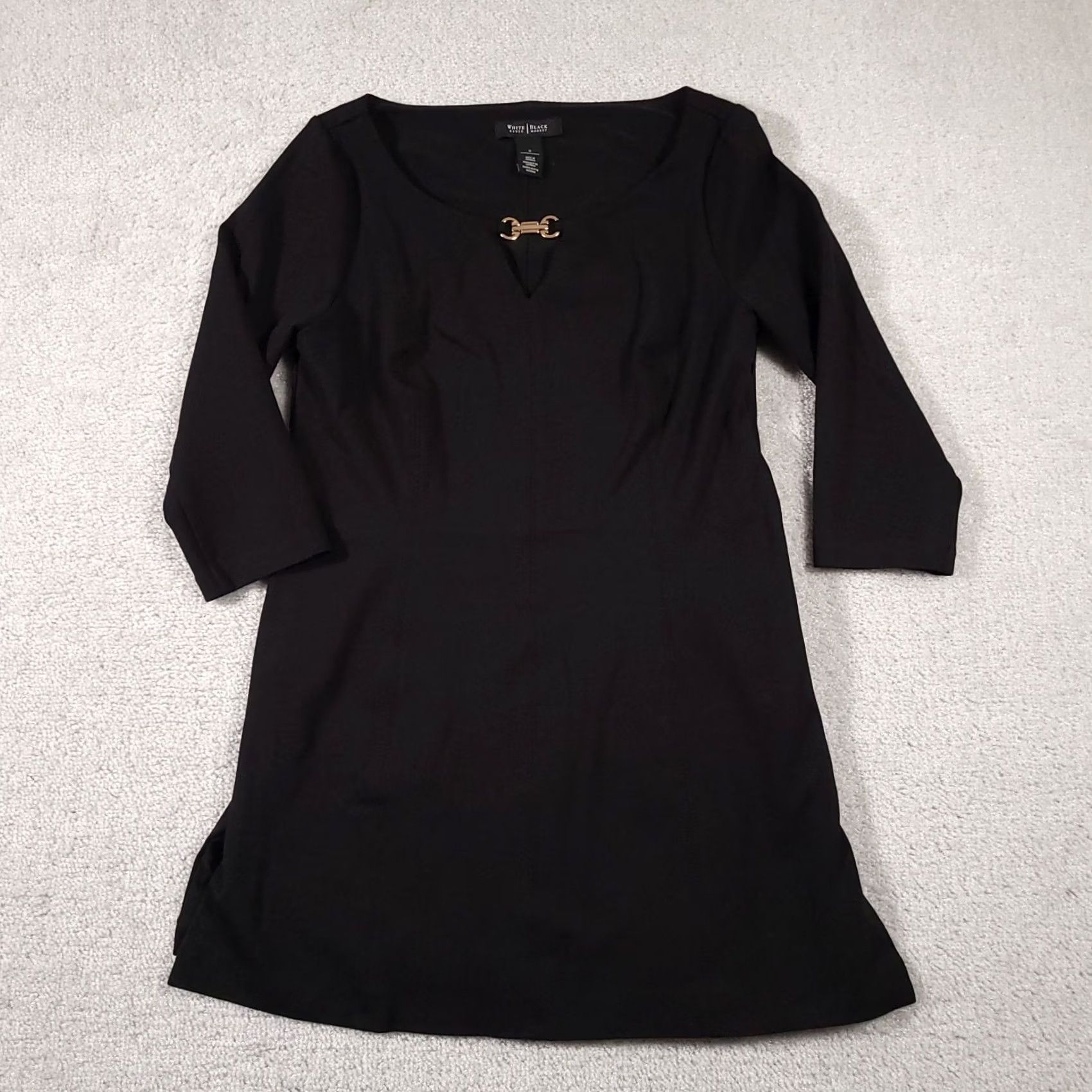 White House Black Market White House Black Market Dress Women's Small Short Long Sleeve Keyhole Career Shirt? Size S / US 4 / IT 40 - 2 Thumbnail