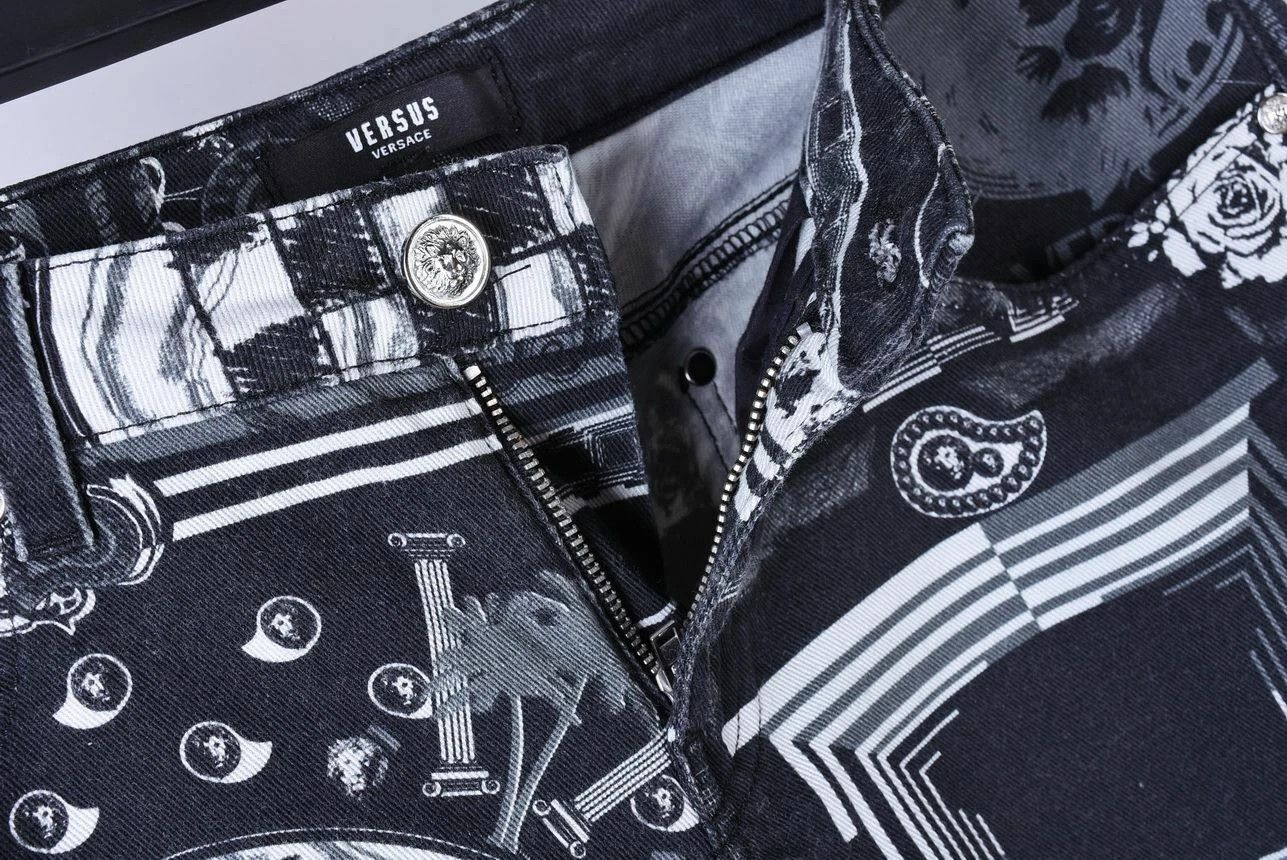 Versus Versace Versus Versace Vintage All Over Print Denim Pants W33/L30 Size US 30 / EU 46 - 3 Thumbnail